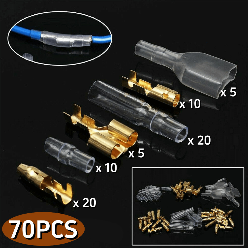 70-280pcs 4.0mm Bullet Connector Male Female Butt Splice Terminals Sleeve Kit US