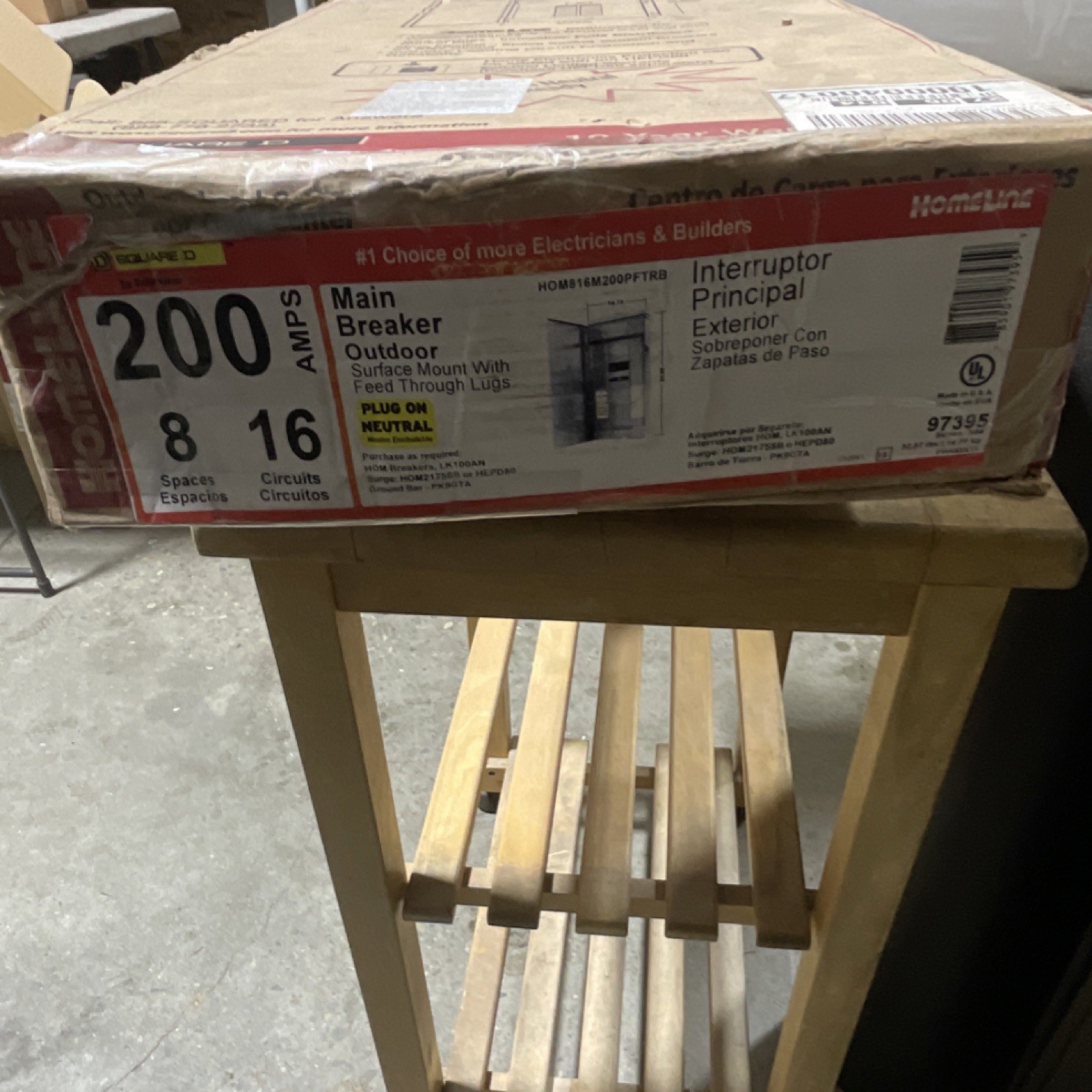 Square D Main Breaker Panel 200A Outdoor 8 Spaces 16 Circ…