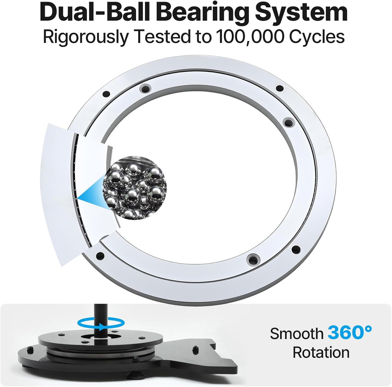Heavy-Duty Rotating Aluminum Cable Caddy – Supports 220 Lbs, Quick Install