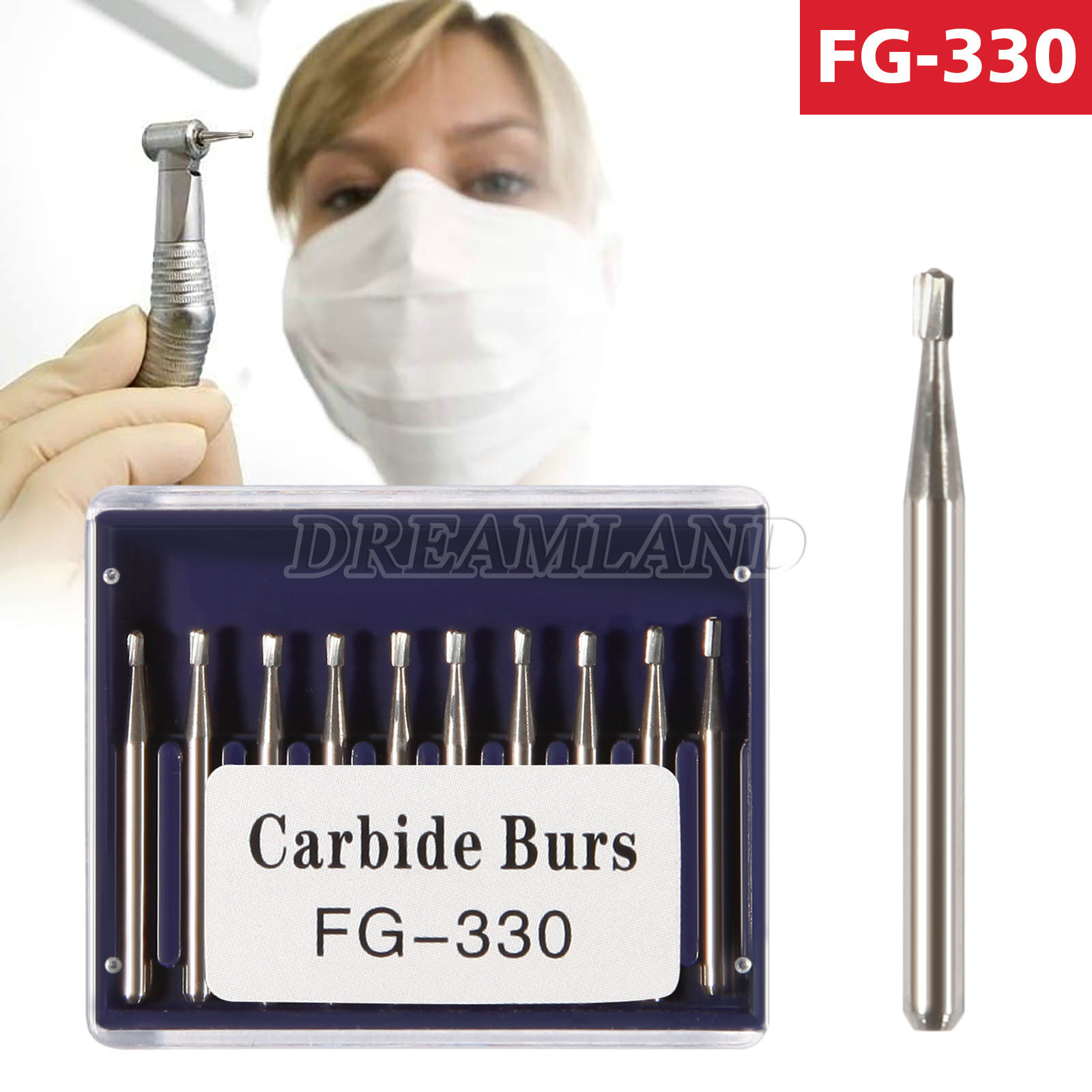 Dental Carbide Burs FG330 Pear 10/pk