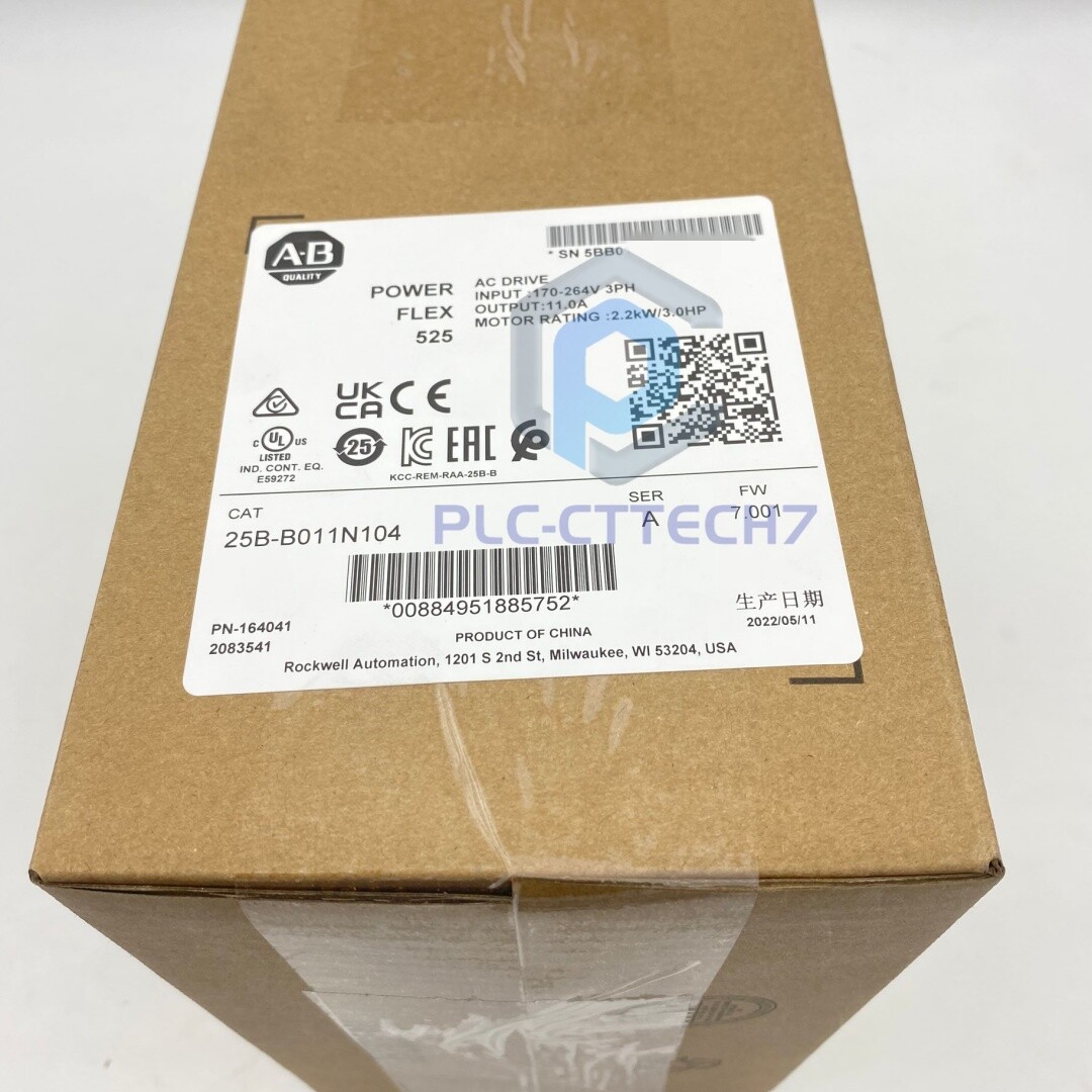 Allen-Bradley 25B-B011N104 Ser A PowerFlex 525 AC Drive 3HP 2023 New TX STOCK