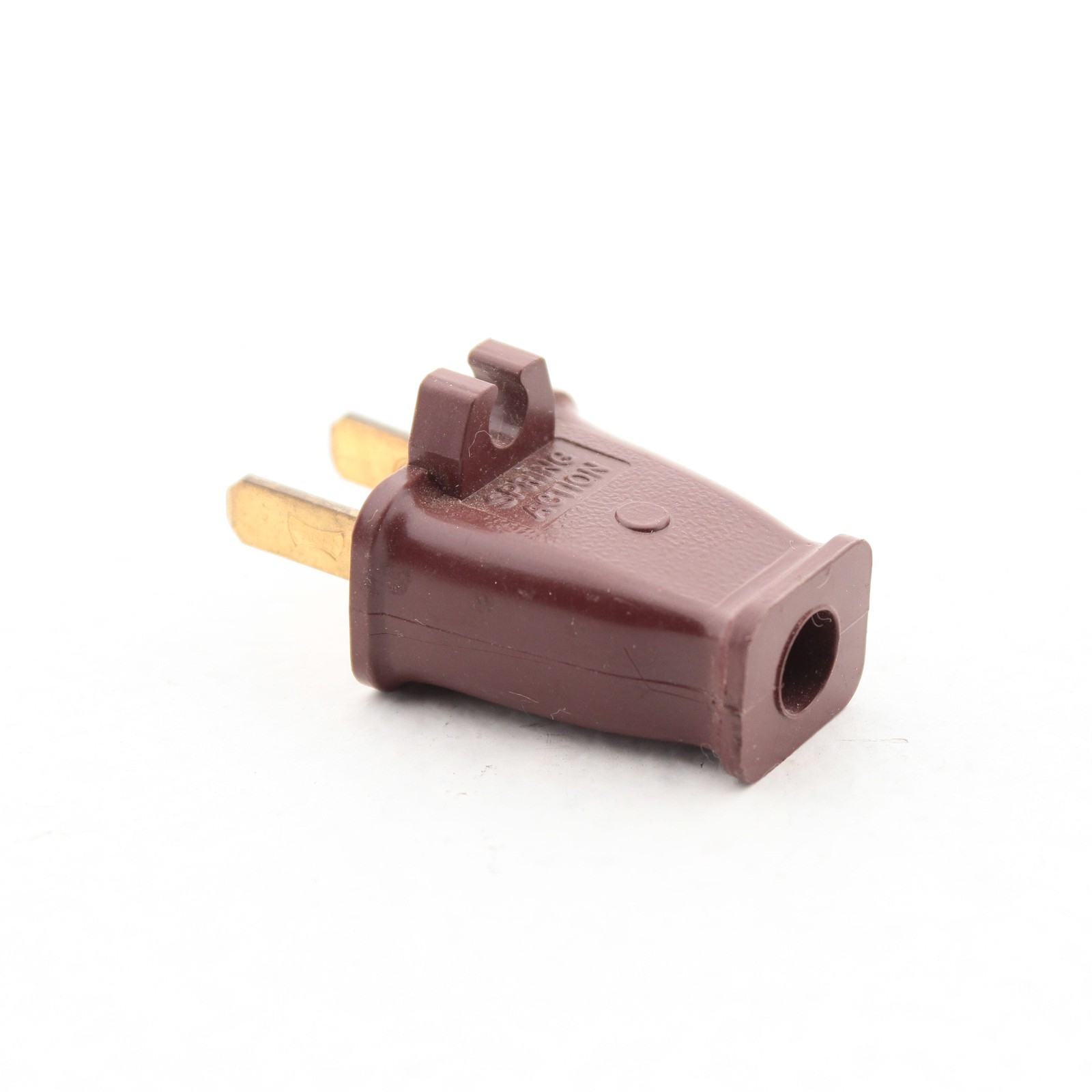 Cooper SA840B Brown Non-Grounding 15A Plug w/ Cord Clip Non-Polarized 1-15P Bulk