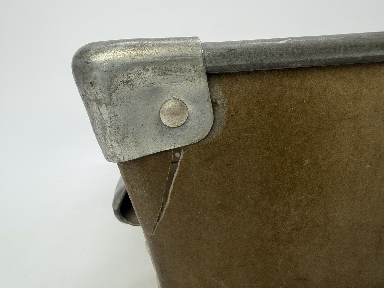 Vintage Industrial Fiberboard Parts/Storage Bin w/Metal Reinforced Corners