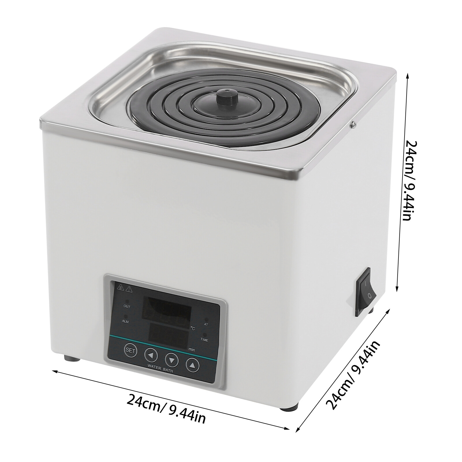 300W 3L Lab Water Bath Heater with Adjustable Lid and Safety Features
