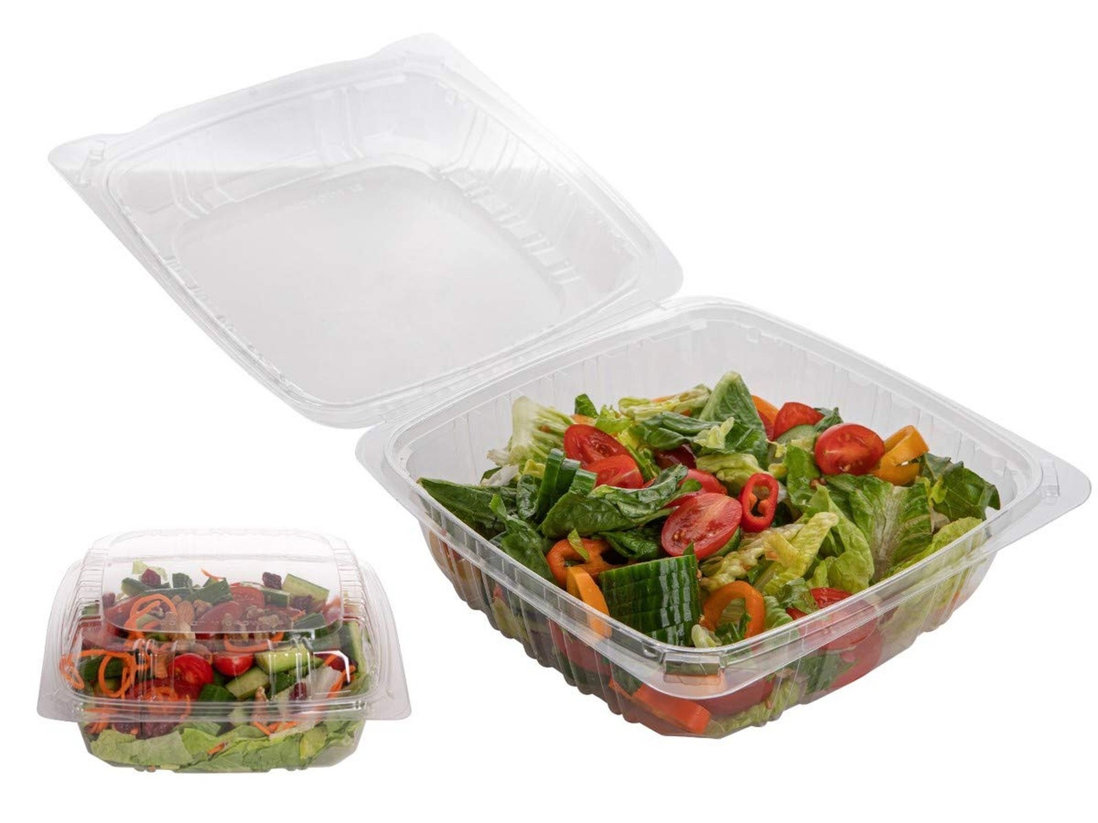 Smygoods Plastic Clamshell Food Containers, (Pack of 25-8x8x3 3/8) To Go Cont…