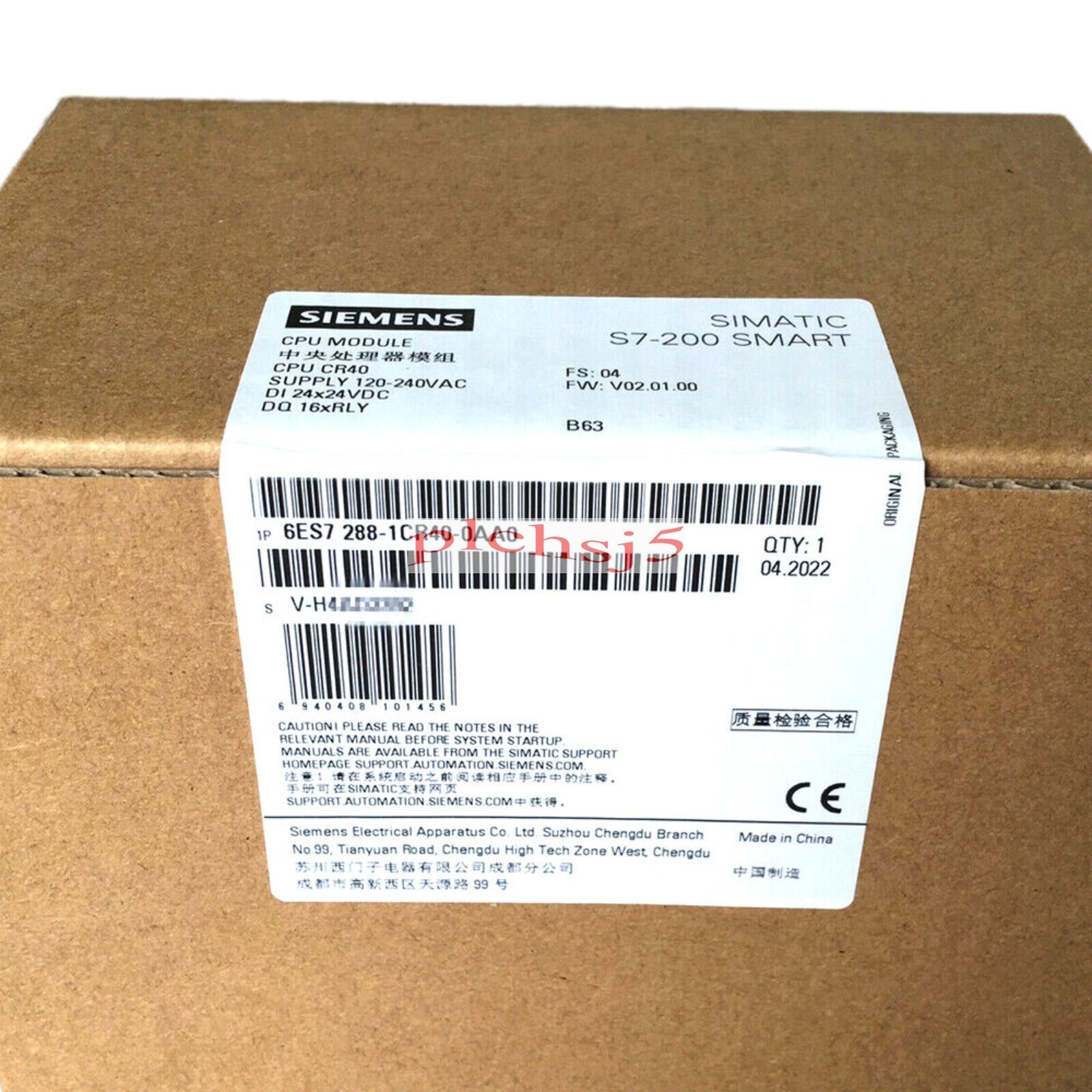New Siemens 6ES7288-1CR40-0AA0 6ES72881CR400AA0 SIMATIC S7-200 SMART CPU CR40