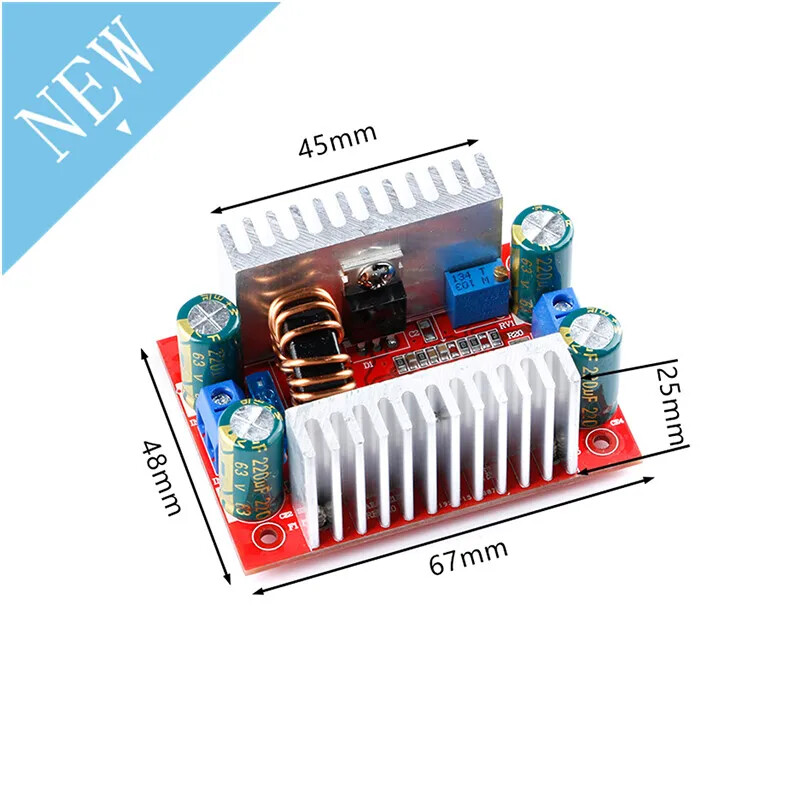 DC 400W 15A Boost Converter LED Driver Power Supply 8.5-50V to 10-60V