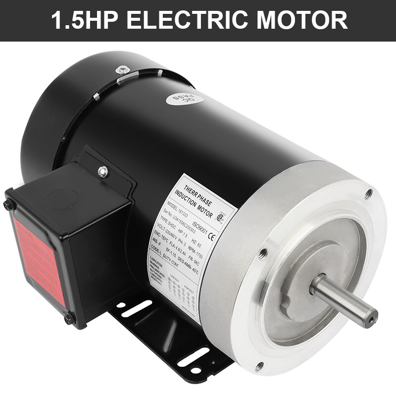 1.5HP General Purpose Electric Motor 56C Frame 1750RPM Three Phase 230/460V