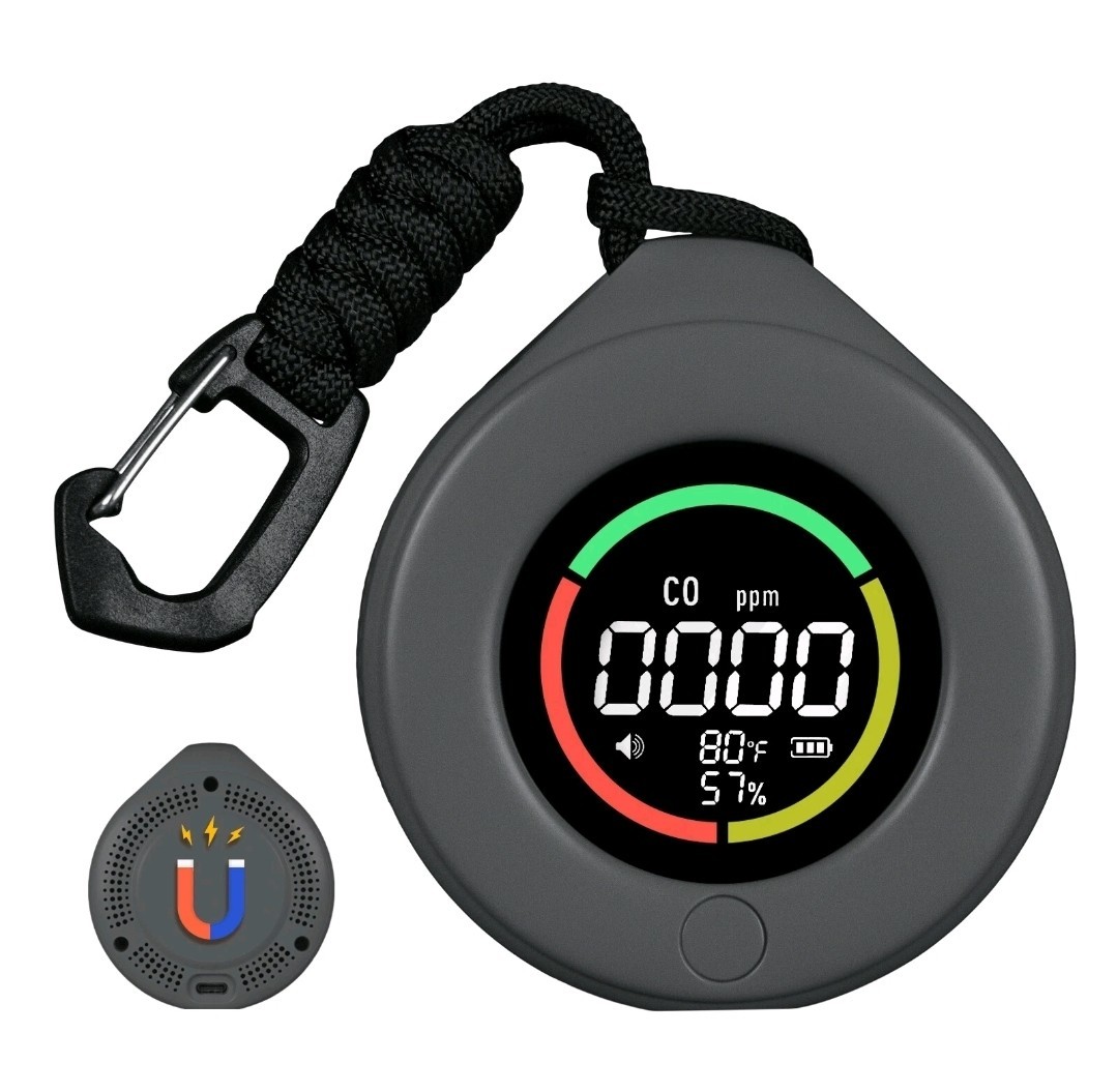 MOES Mini Carbon Monoxide Detector Portable Temp/Humi/CO Meter Travel Camping RV