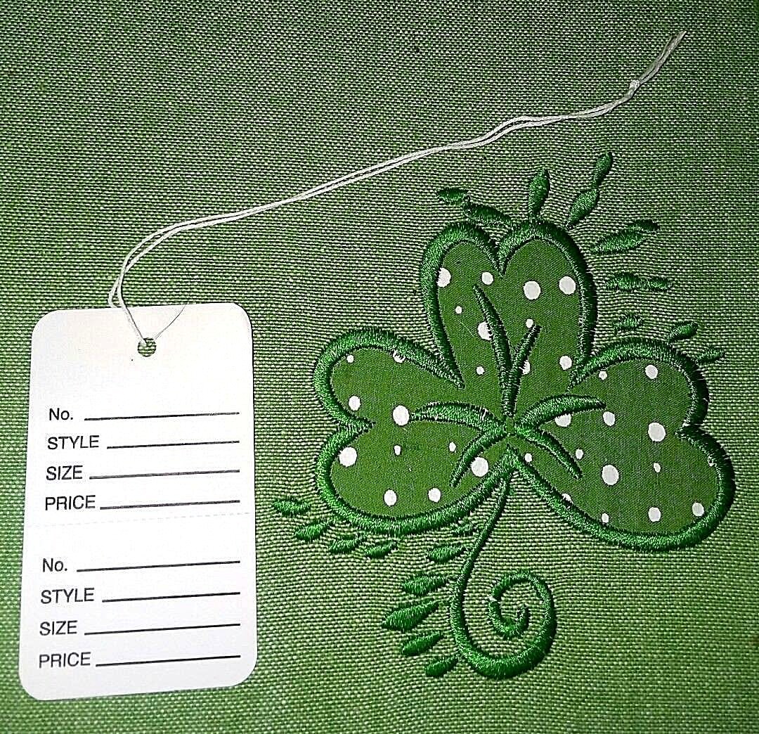 Garment Tags Large Price Tags W/Strings White Perforated Strung 1-3/4″ x 2-7/8″
