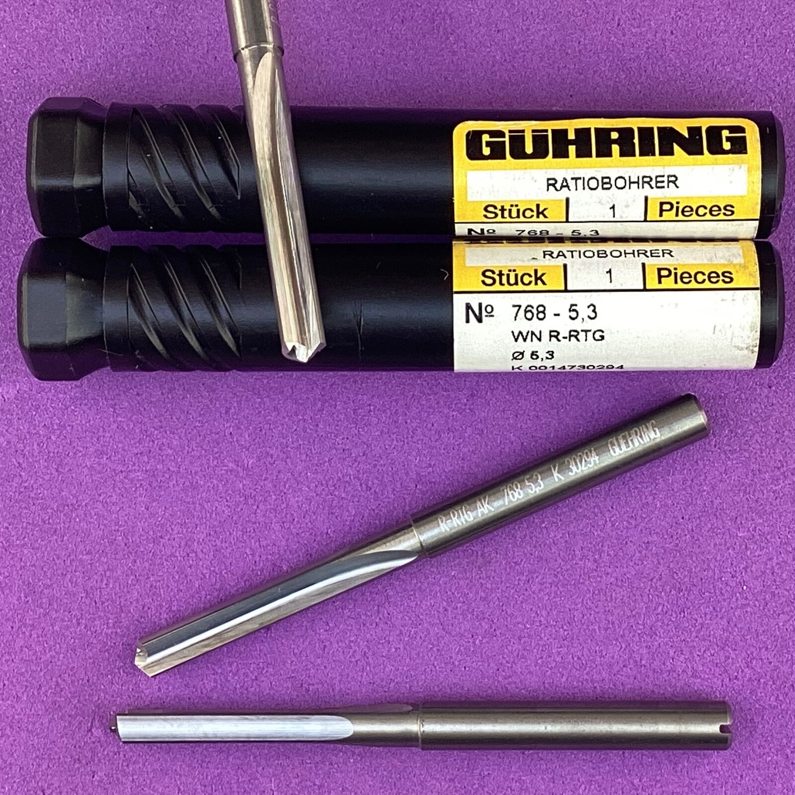 GUHRING 768 – 5,300mm .2087″ Solid Carbide Coolant Fed Drill🎯Machinist