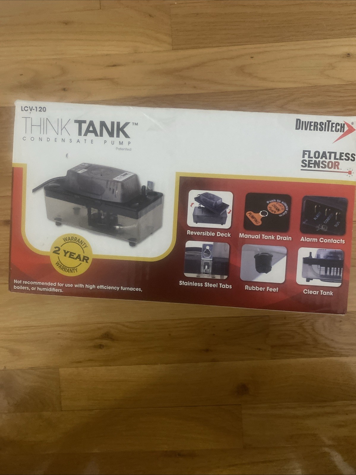 DiversiTech LCV-120 120V Thermoplastic Condensate Pump Think Tank HVAC