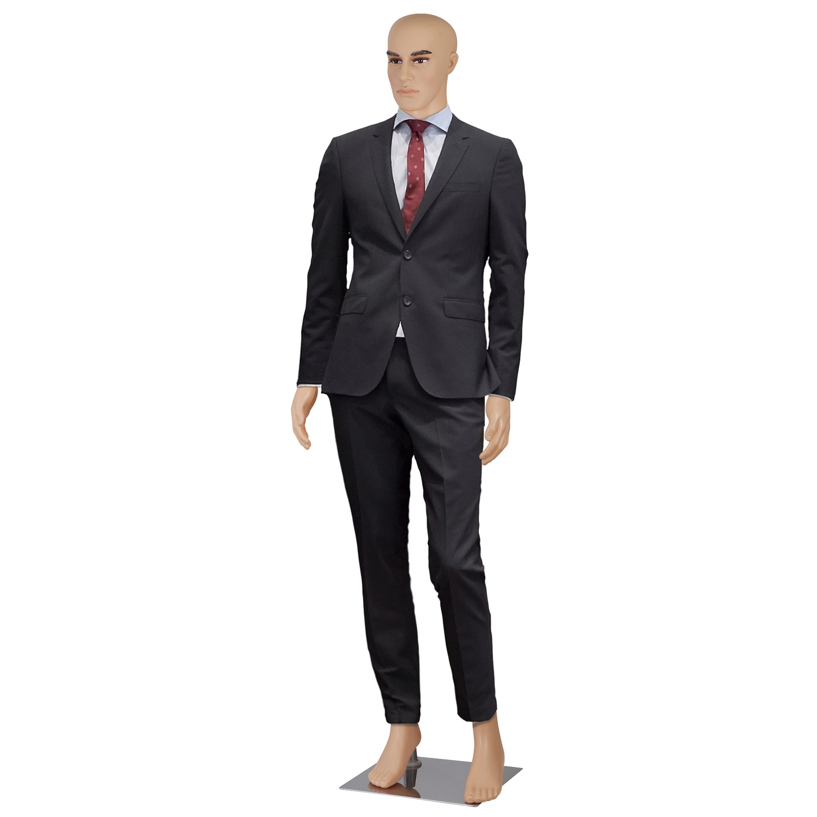 Adjustable Male Mannequin Egghead Plastic Full Body Dress Form Display Base 72″