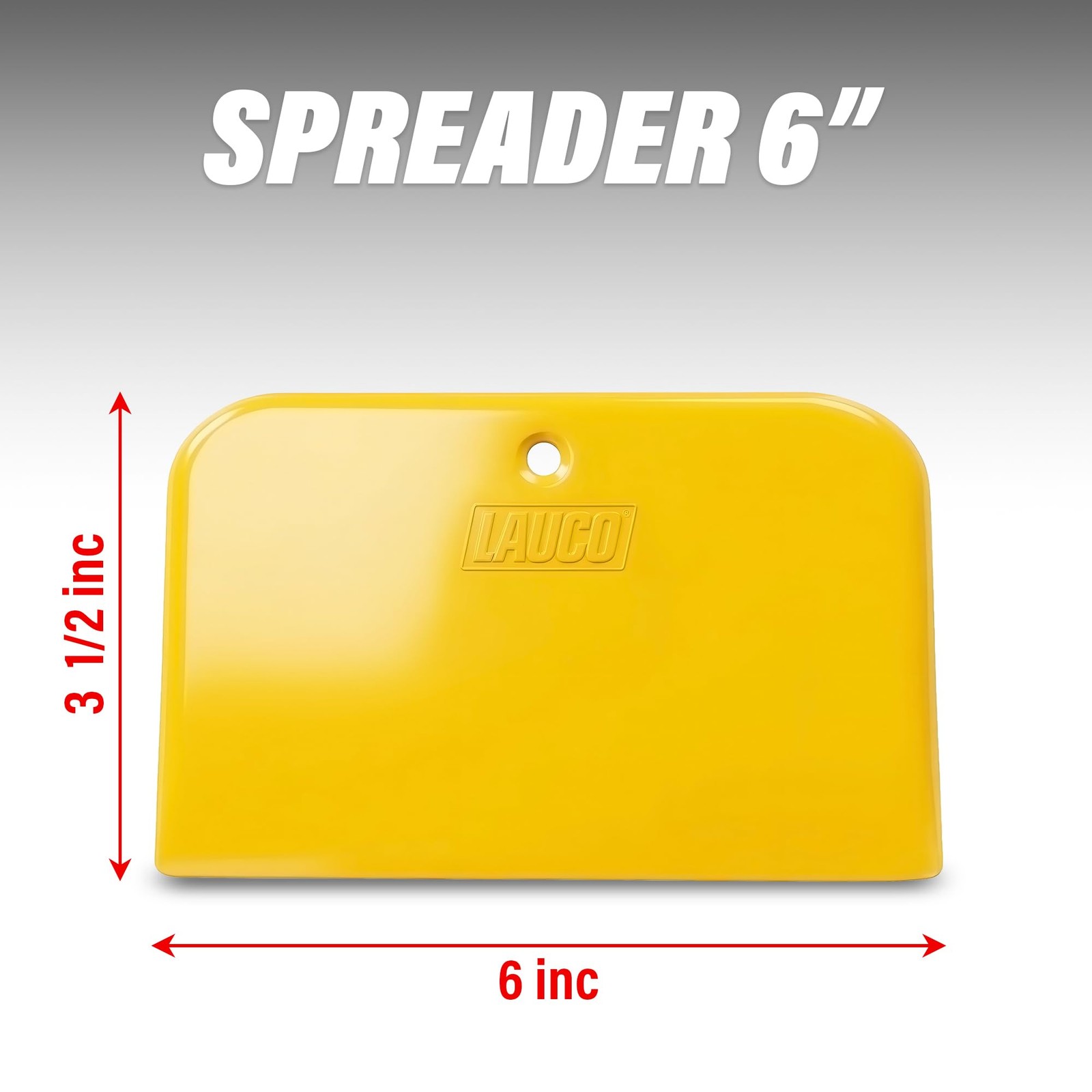 LAUCO Auto Body Filler Yellow Spreaders Pack of 50 Reusable Plastic Spreader, 6″