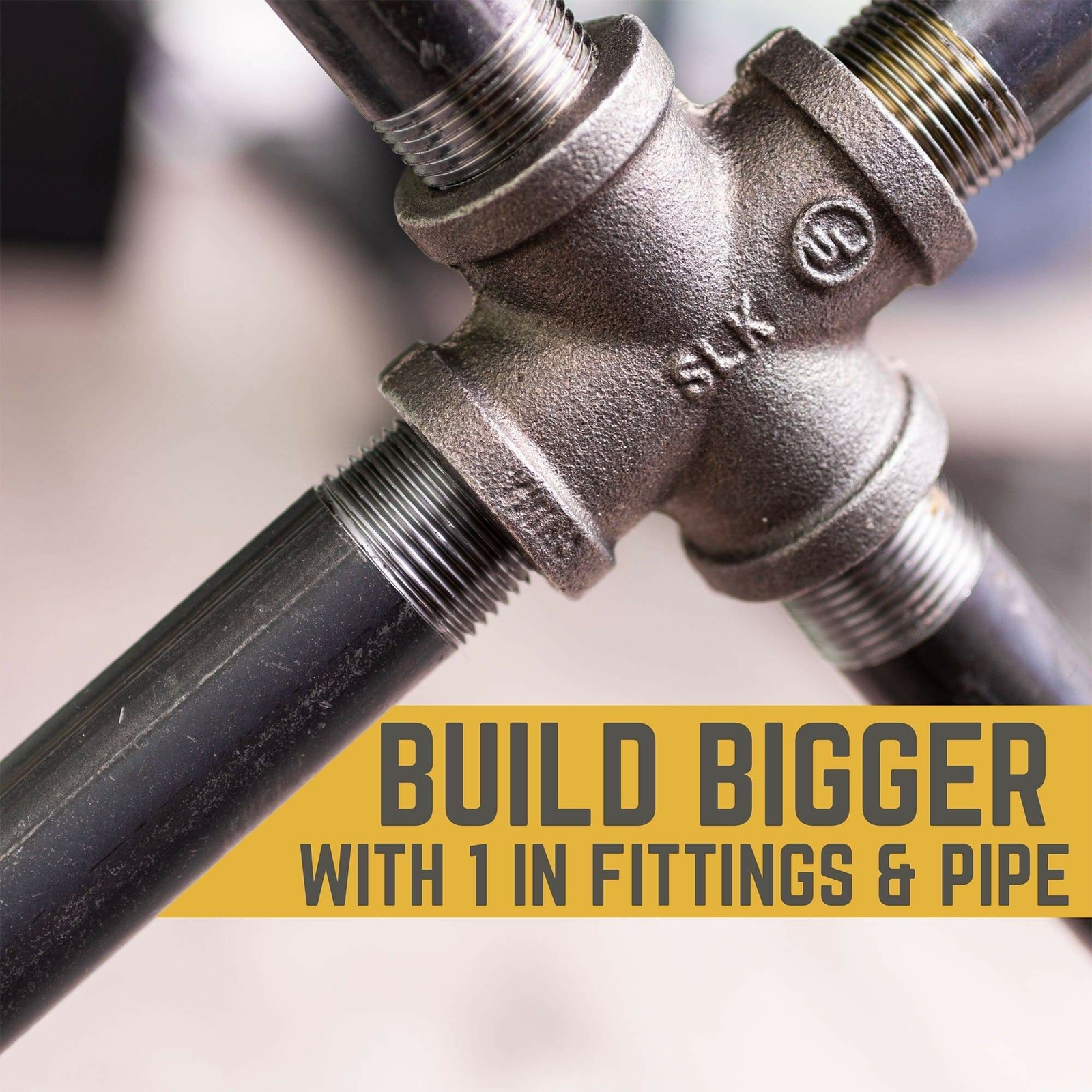 1 in. X 72 in. Black Pipe 4 Pack