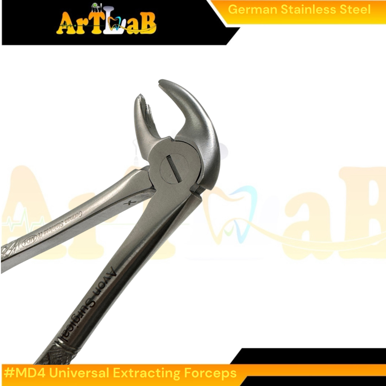 Universal Tooth Extraction Pliers MD4 for Lower Molars – German Stainless Steel