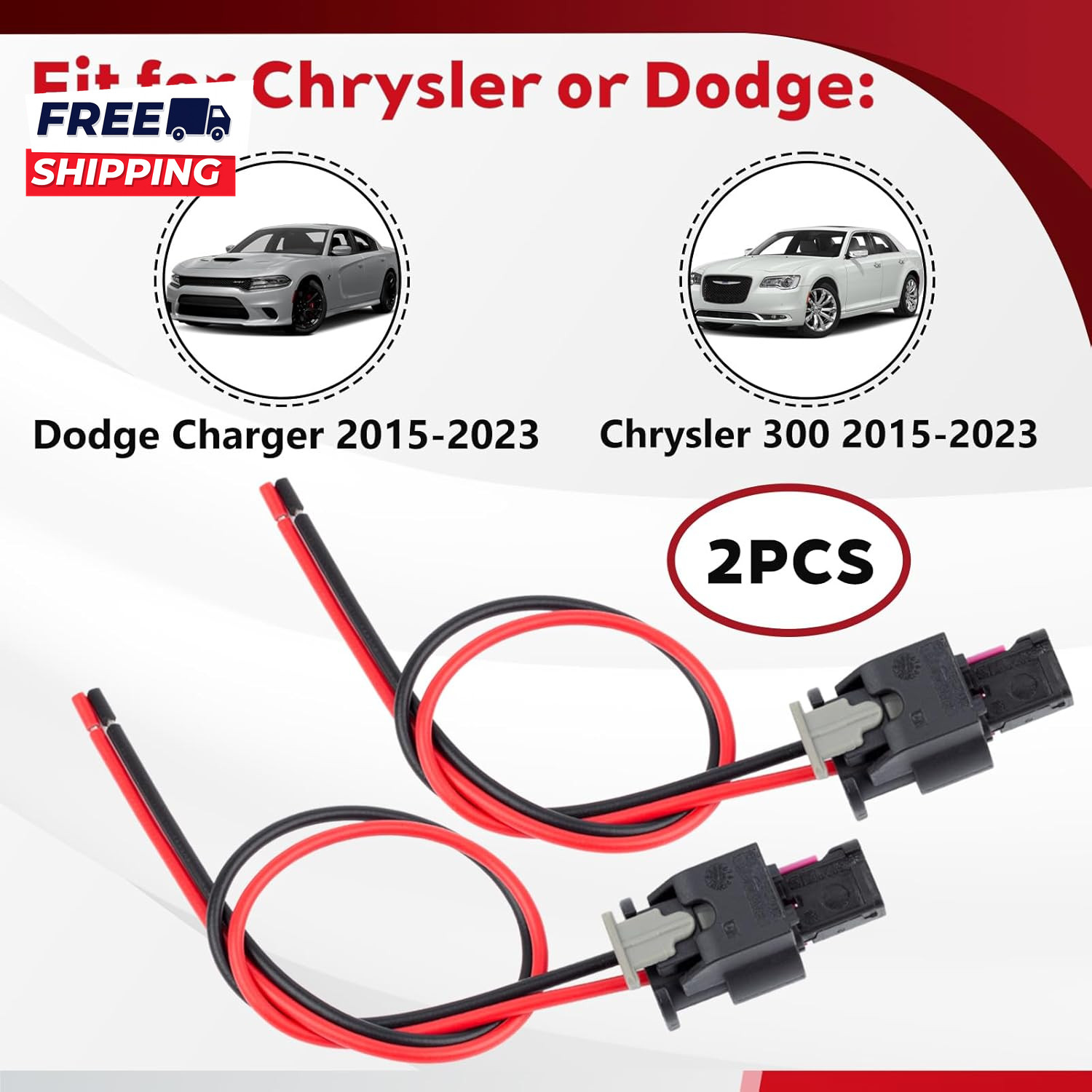 Side Marker Lights Pigtail Connector Wire Harness Fit for Dodge Charger 2015-202