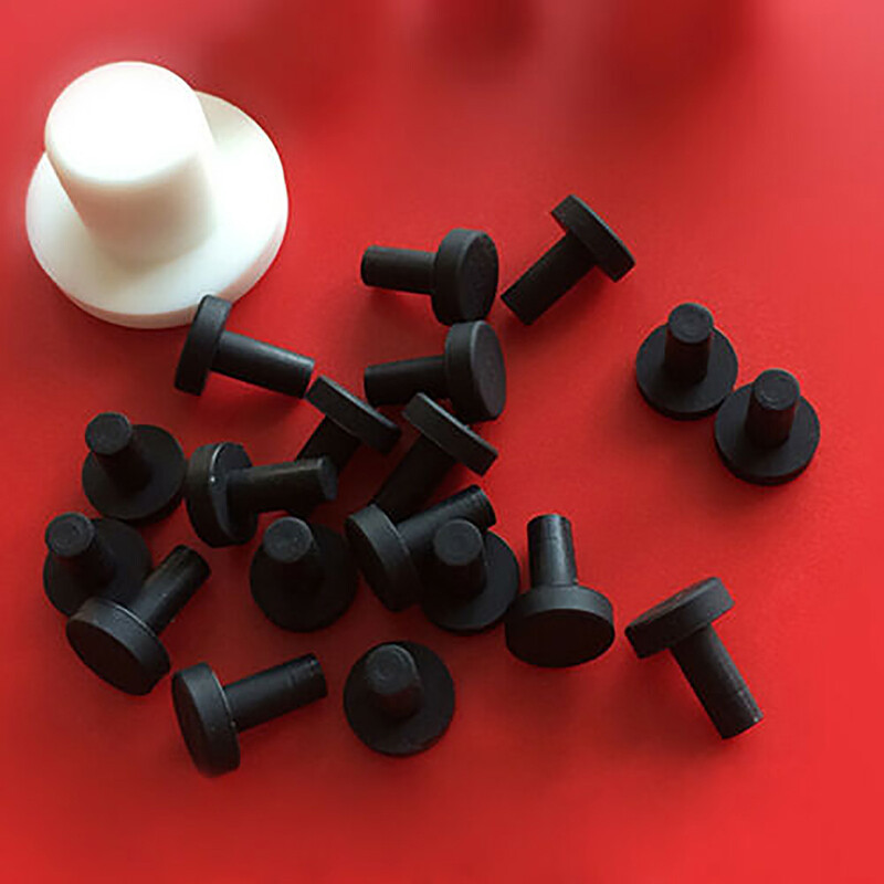 3mm-15mm Hole Plug End Cap Round Solid Silicone Rubber Blanking Seal Bung Black