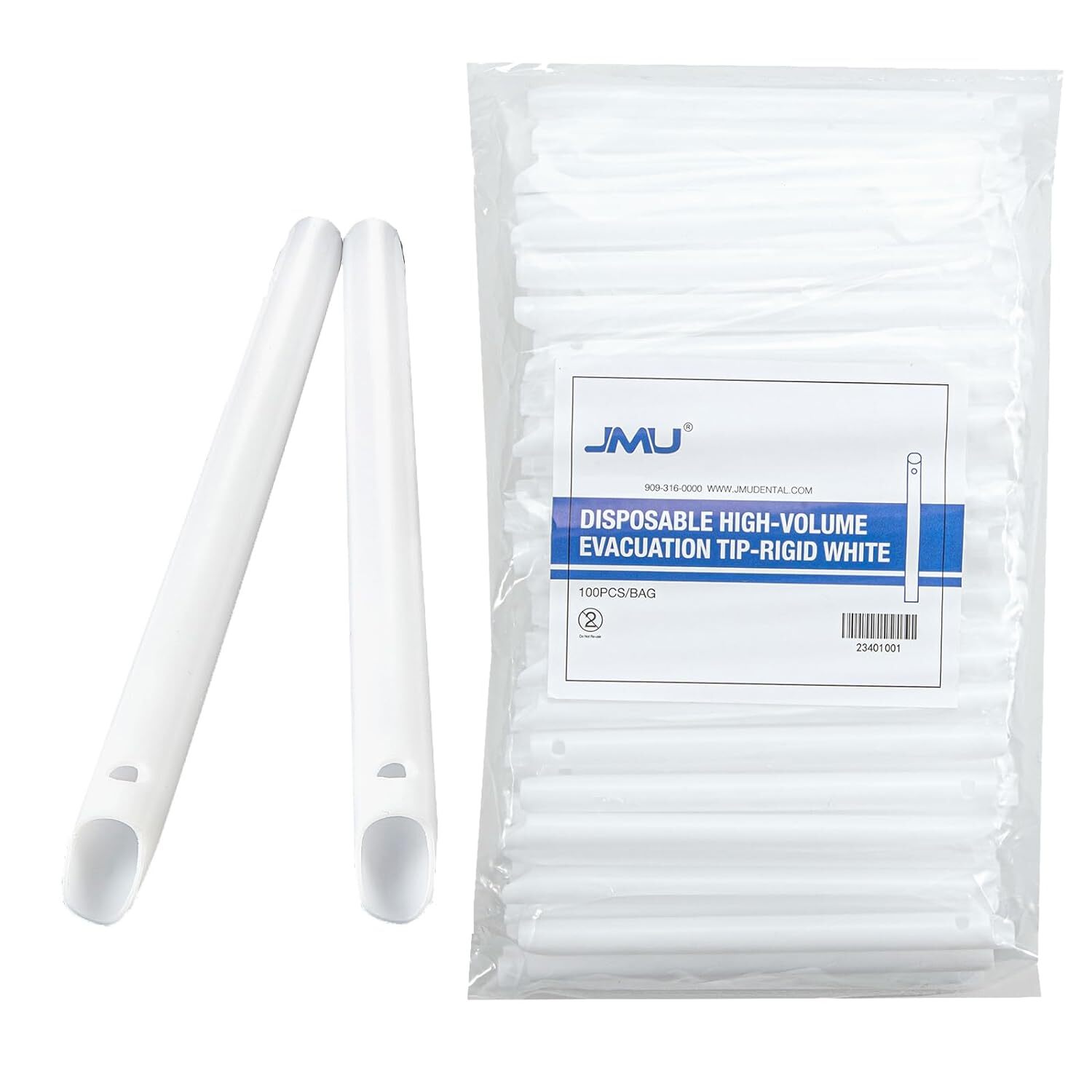 2000pcs/20bag JMU Dental High Volume Evacuation Suction Tips Disposab 6″ Vented