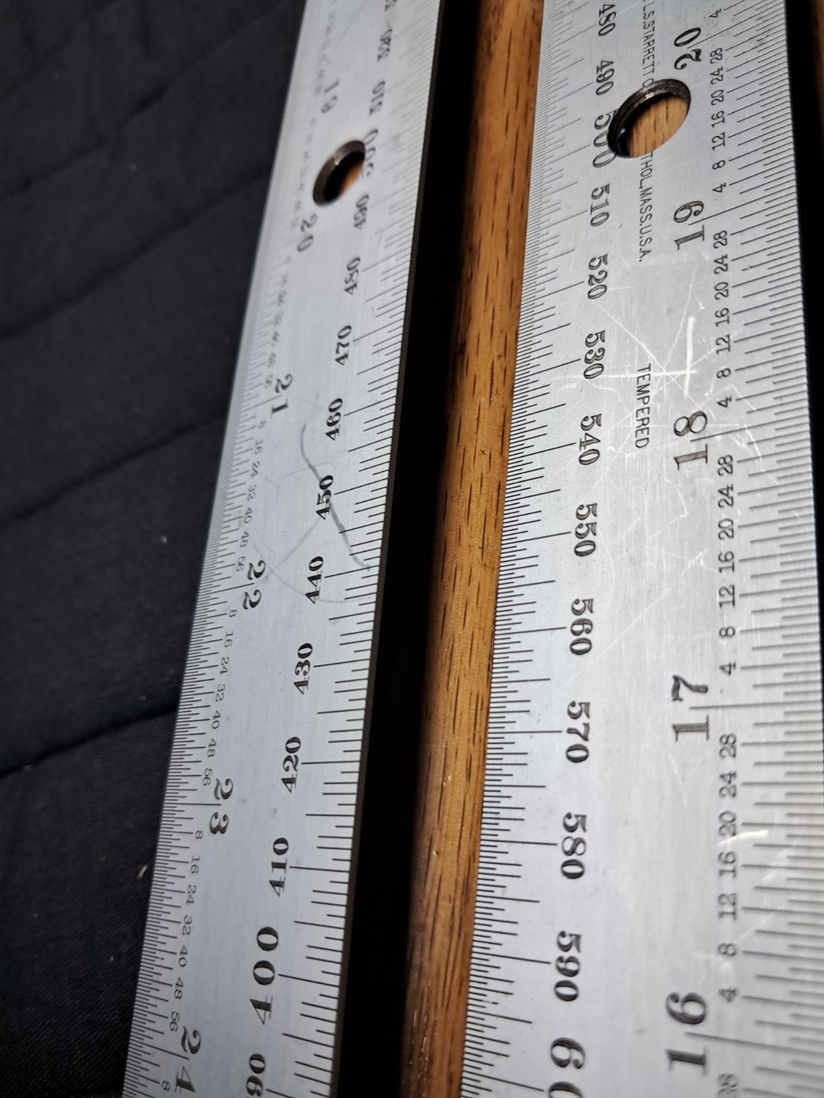 Starrett No. C636-1000 1000mm 39-1/4″ Spring Tempered Steel Rule Machinist Scale