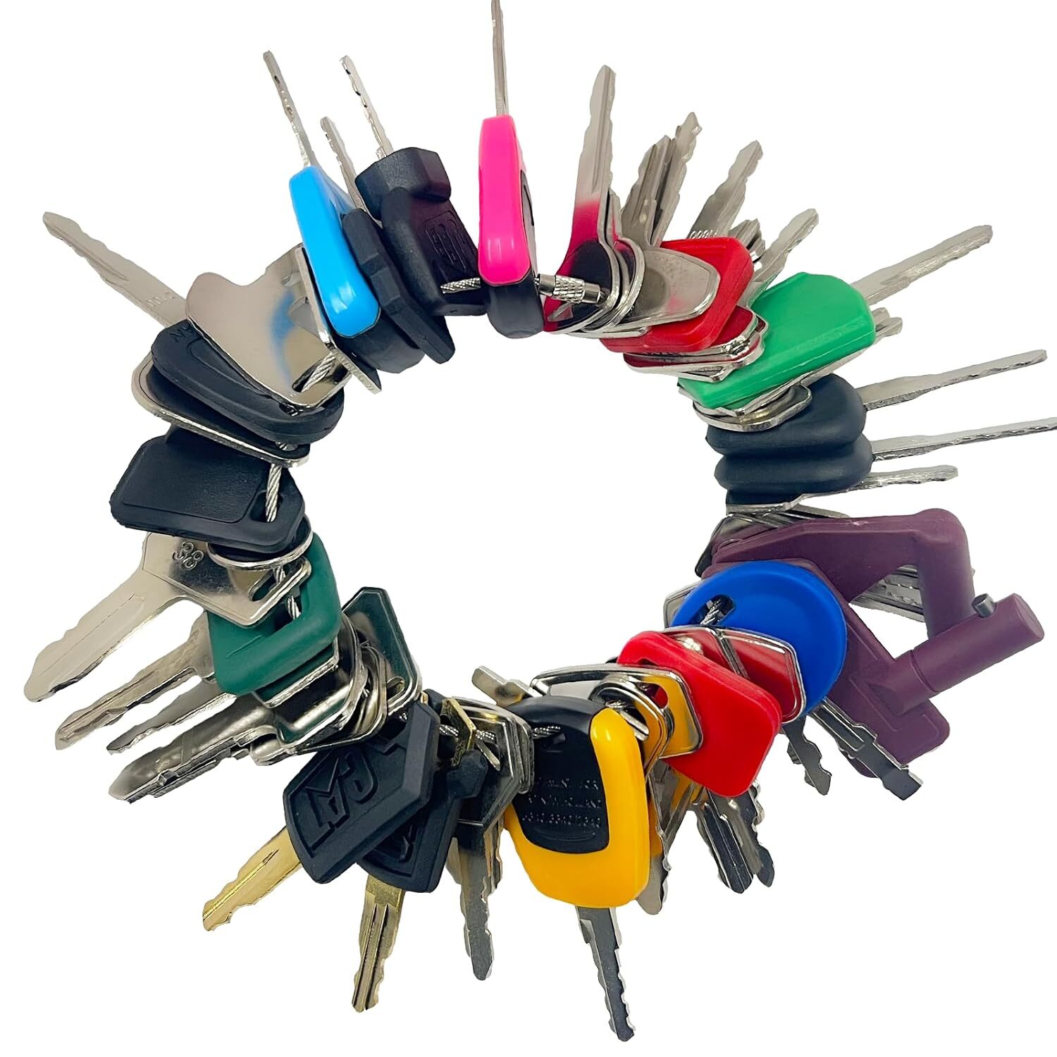 50 Heavy Equipment Keys Master Set Cat Case JD JCB Hyster Komatsu Kubota Volvo