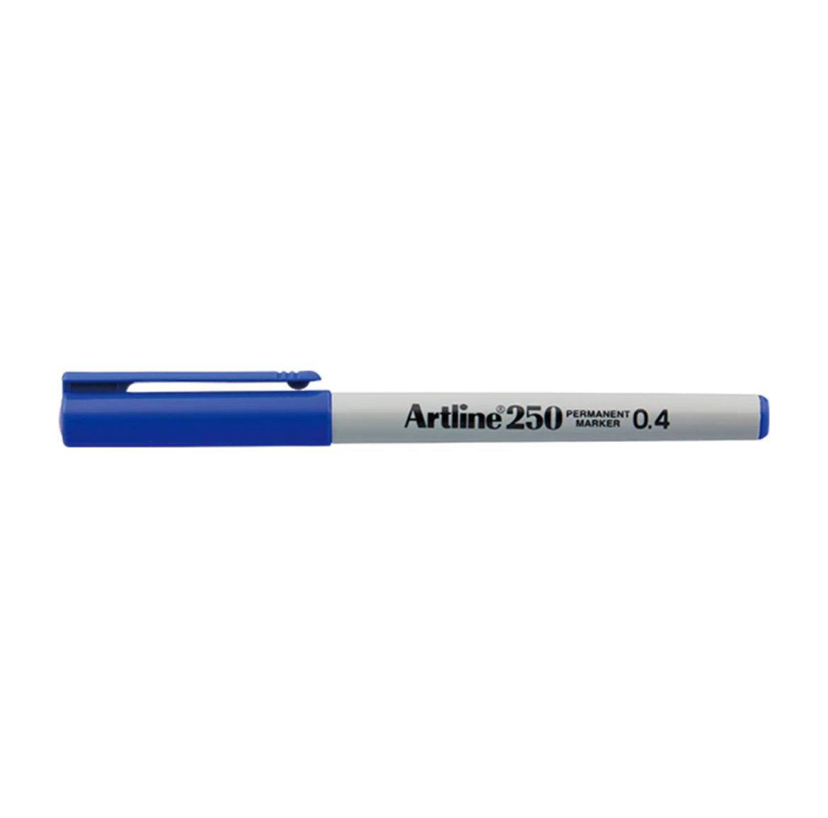 Artline 250 Permanent Marker Colour Pen 0.4mm Waterproof(Black,Blue,Green & Red)