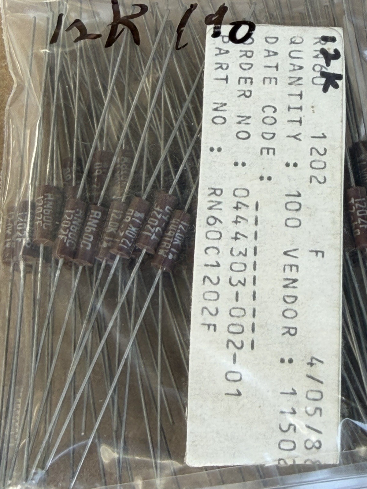 125pc Group Lot Of RESISTORS Dale & Other Mfg Look At Pictures Used #2