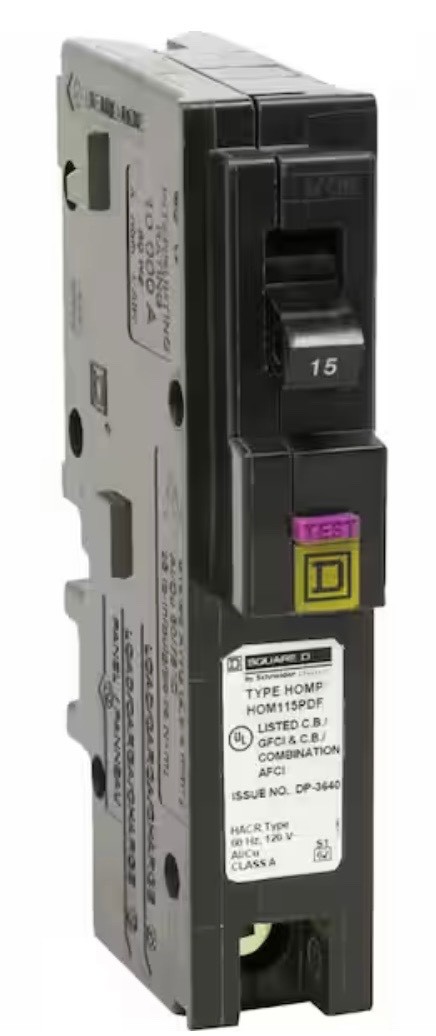 10PCS SQUARE D HOMELINE HOM115PDF 15A AFCI/GFCI PLUG ON NEUTRAL NEW IN BOX