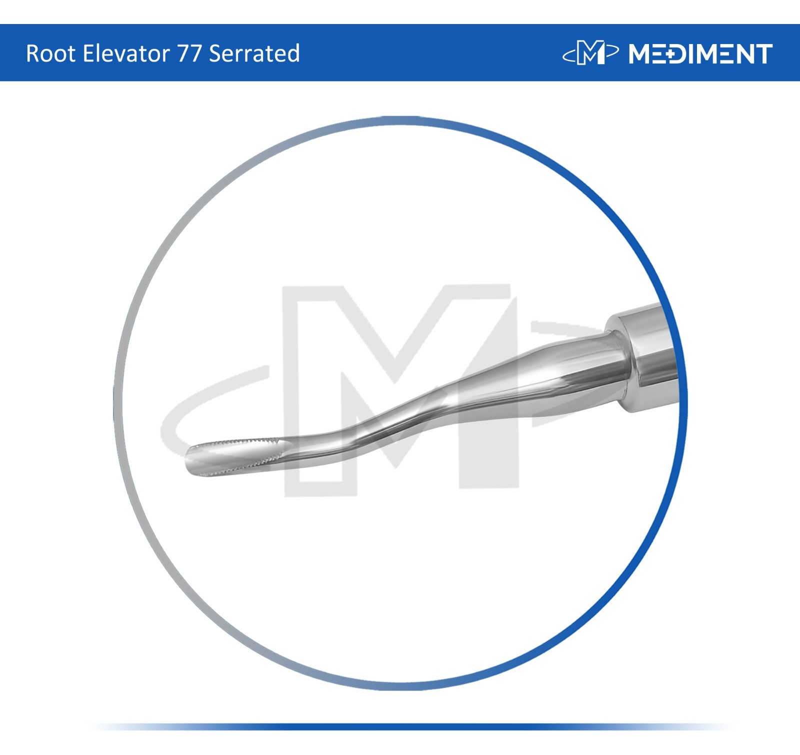 X2 German Root Elevator 77 Dental Instruments (Serrated) Light Handle Stainless