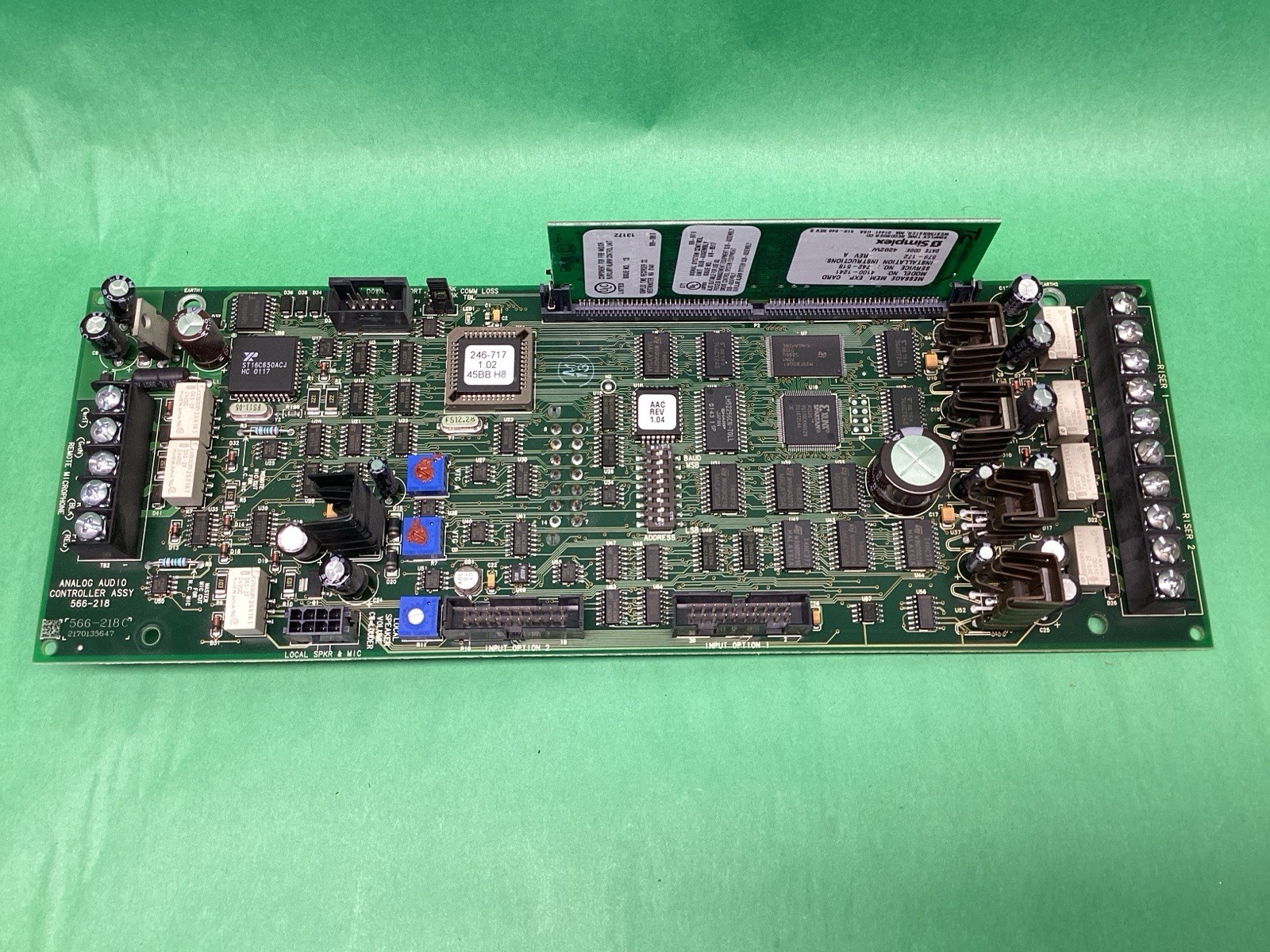 Simplex 4100-1210 Analog Audio Controller 566-218 + Memory Expansion 4100-1241