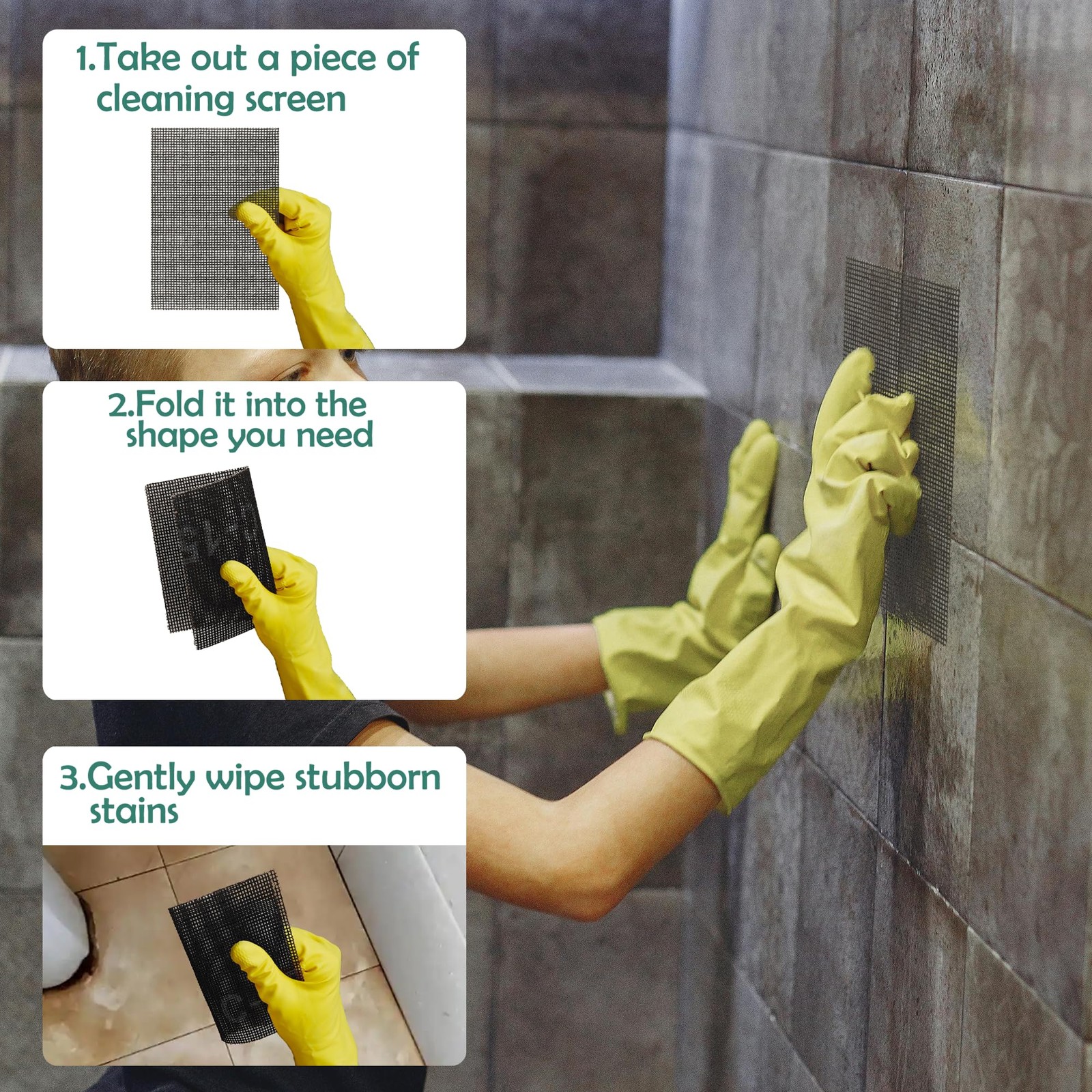 10 Pcs Cleaning Screens for Toilets Cleaner Hard Water 5.5 x 4 Inch Pads