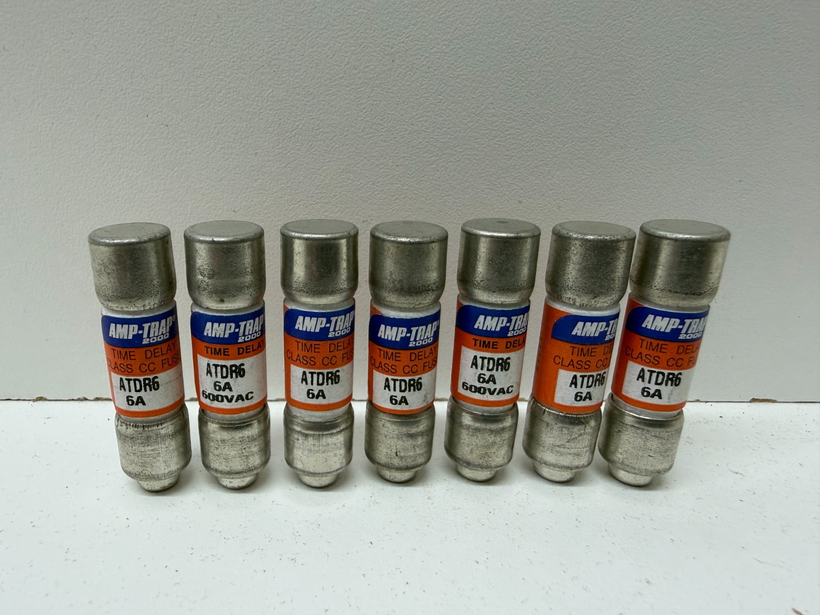 LOT OF (7) NEW OLD STOCK! FERRAZ SHAWMUT 6A 600V TIME-DELAY FUSES ATDR6
