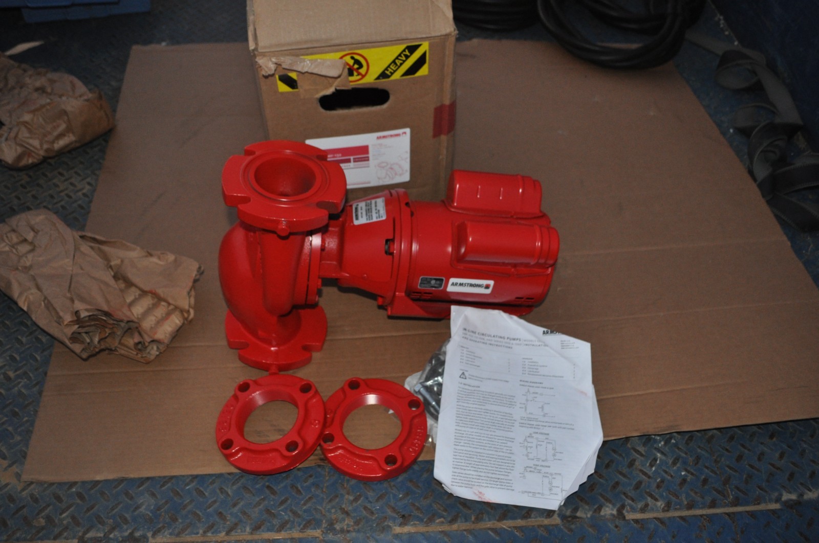 Armstrong CIRCULATOR PUMP 106284MF-132 1/2 HP 3″ FLANGE HYDRONIC S-55 NEW