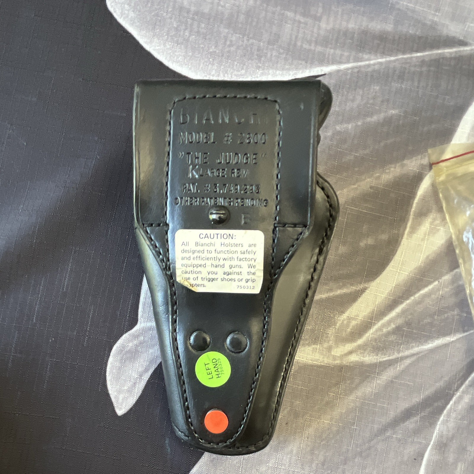 Bianchi Model 2800 «The Judge» Black Leather Holster, MPN 2800