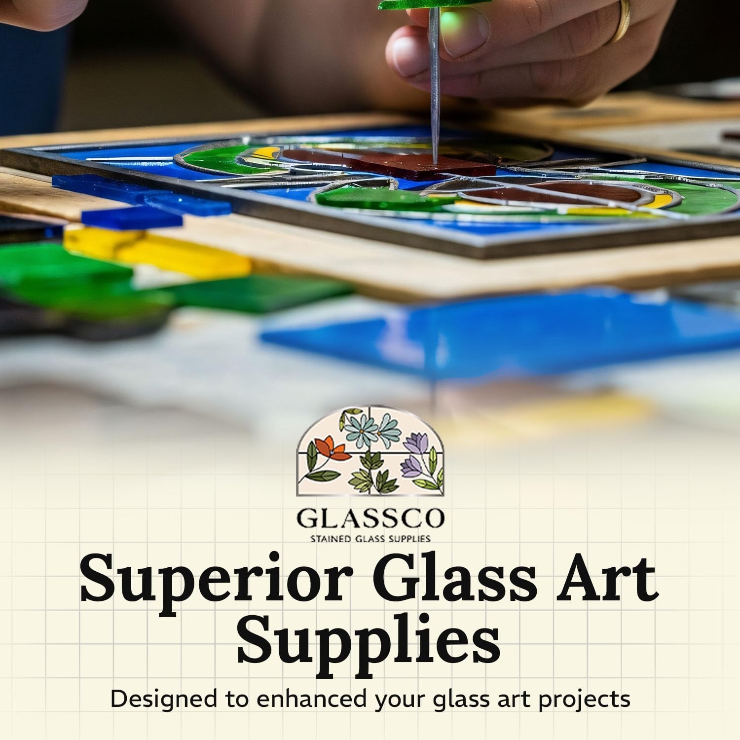 Glassco 5/32″ Round H Lead Came for Stained Glass | 12ft Hobby Came for Stain…