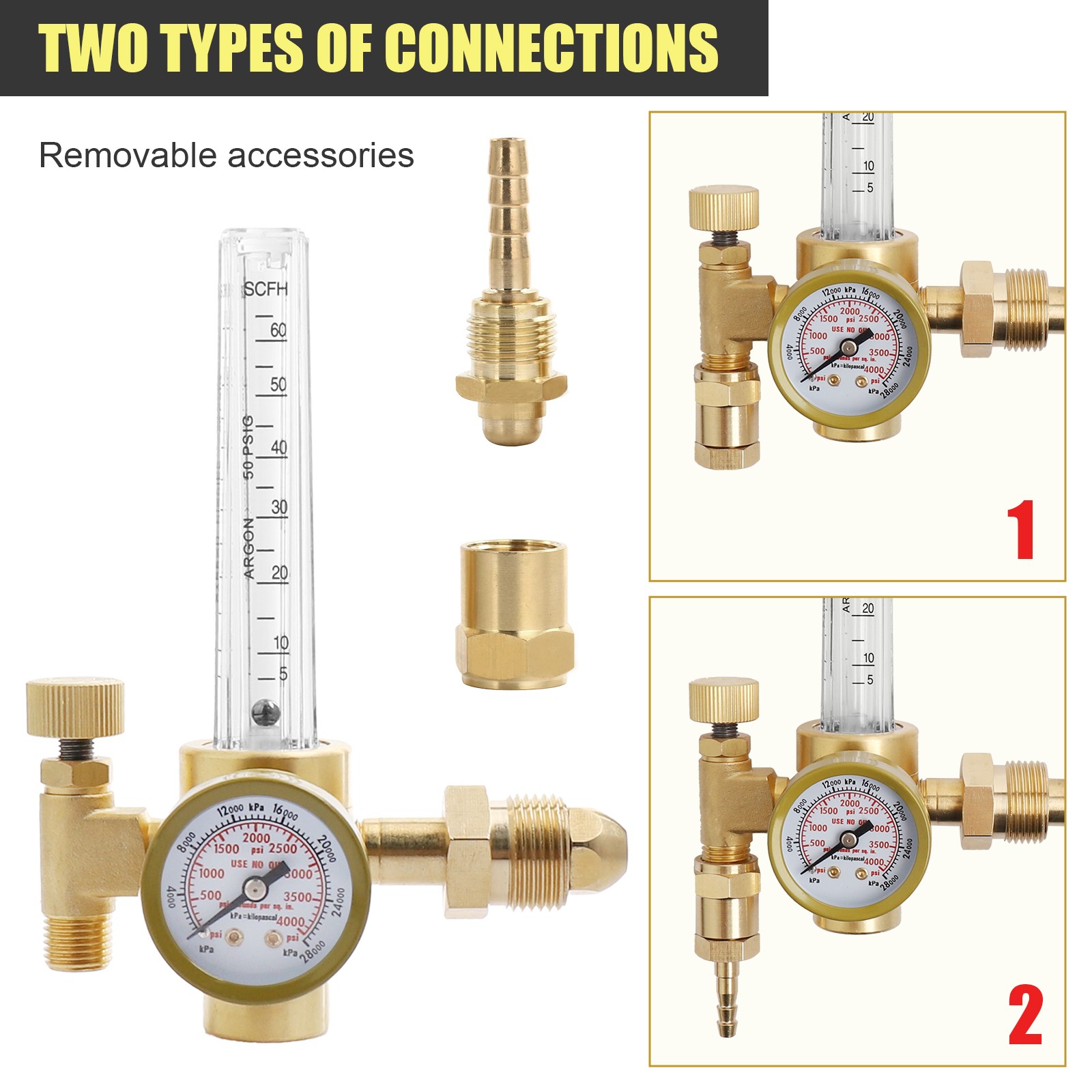 Mig Tig Flow Meter Regulator Argon CO2 Gas Welder Welding Weld Regulator Gauge