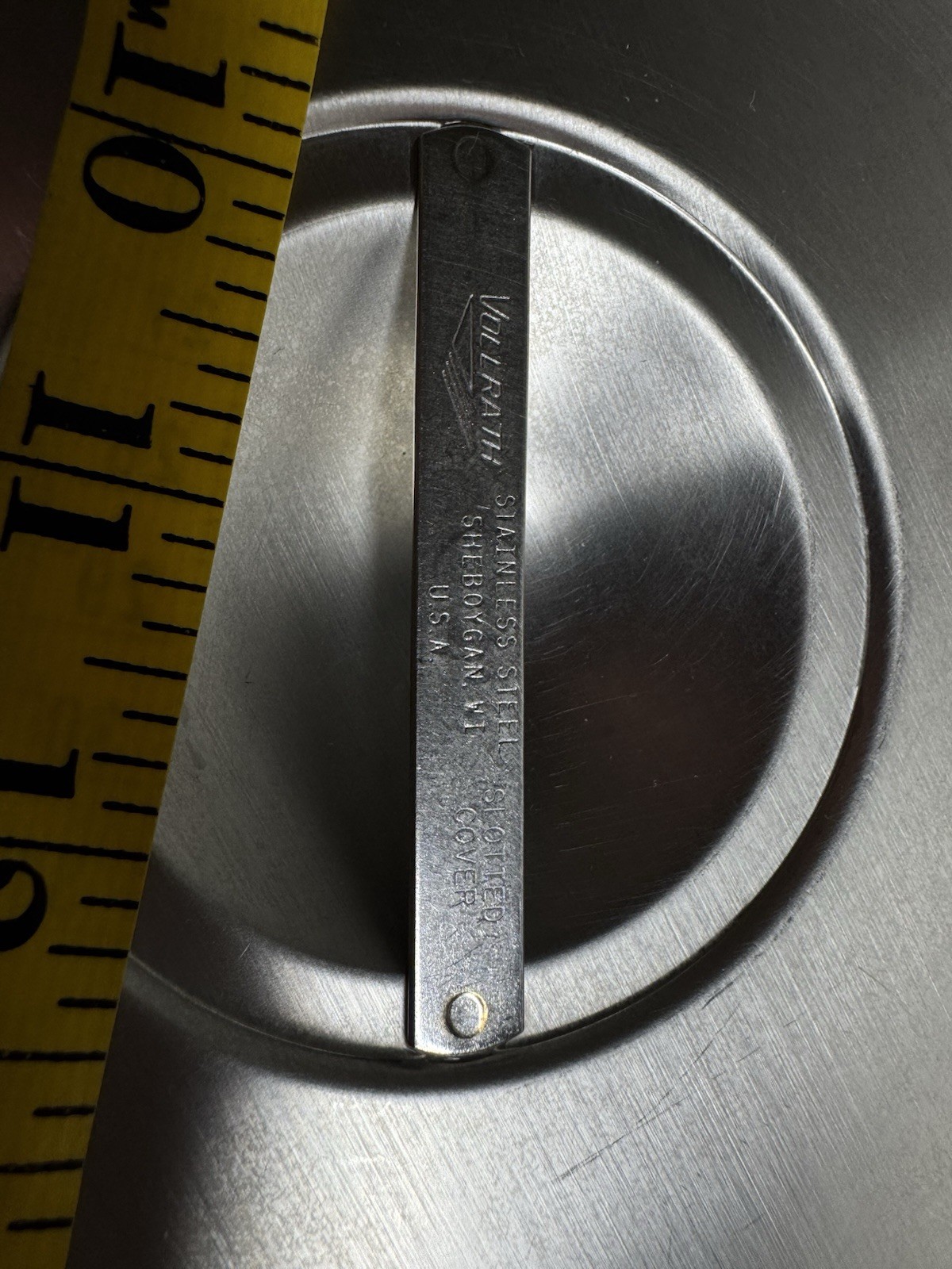Vollrath 9.5” Stainless Steel Slotted Soup Inset Lid Cover USA Steam Table