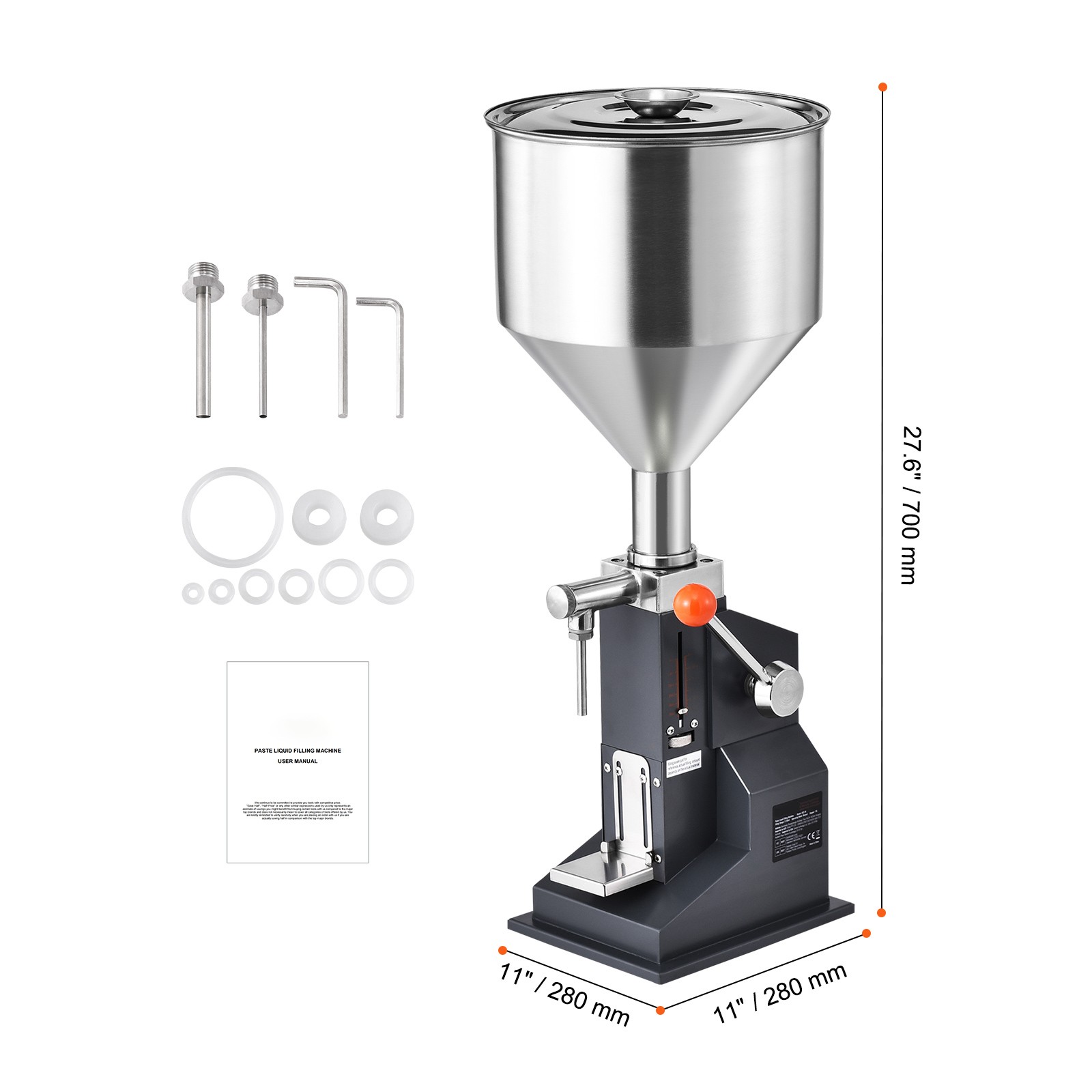 Manual Liquid Filling Machine Oil Paste Bottle Filler 5-50ml Adjustable