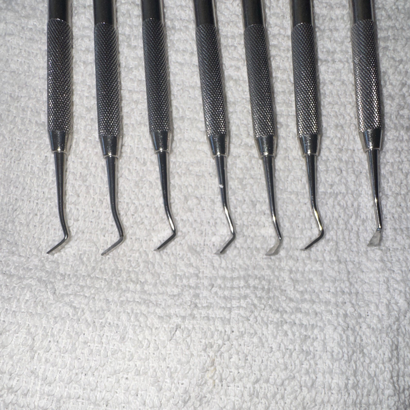 Lot of 7 Hu-Friedy CVWL 3 Dental Hatchet and Carver Instruments