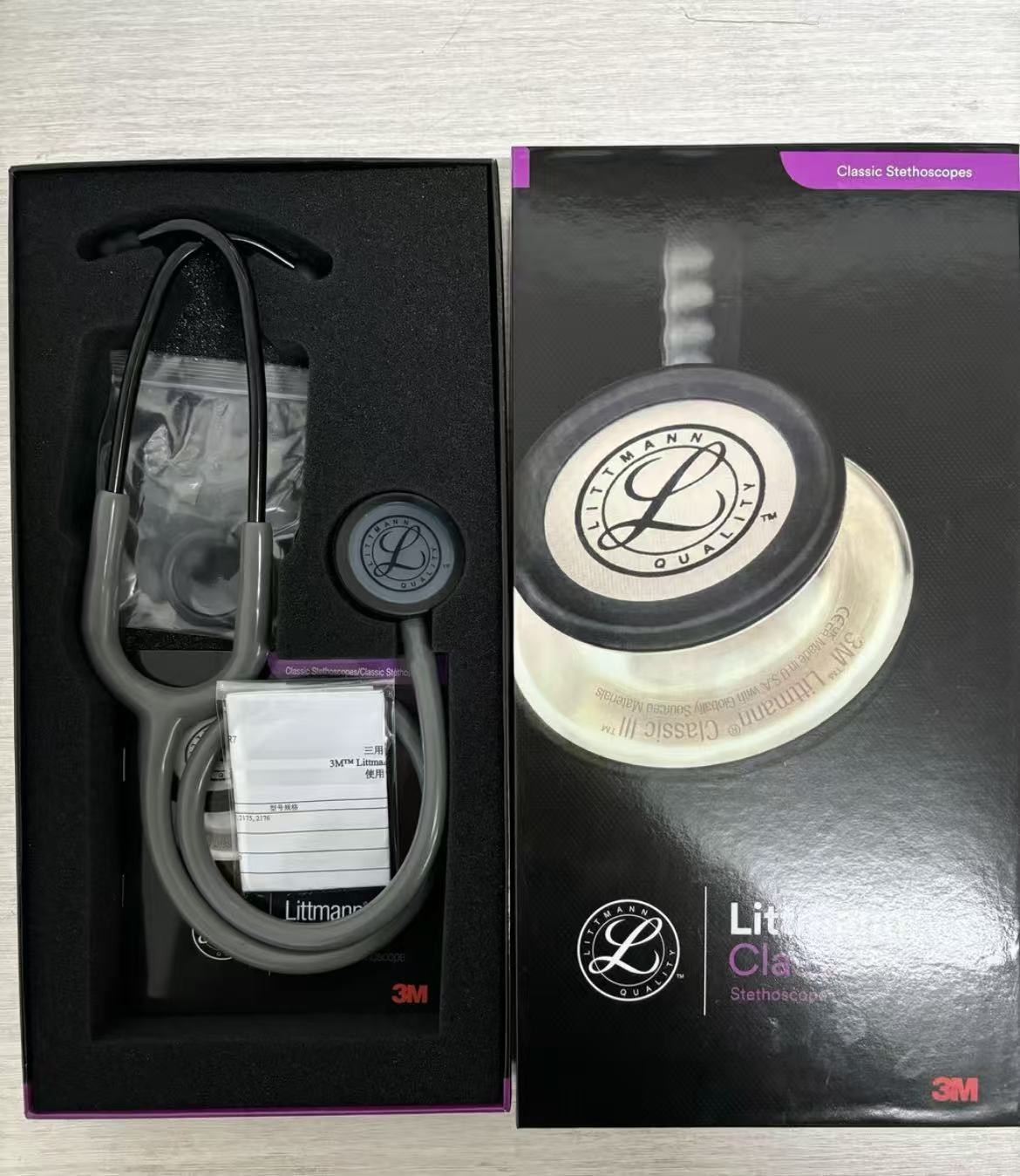 3M Littmann Cardiology III Stethoscope,5873,Smoke gray Cardiac pulse