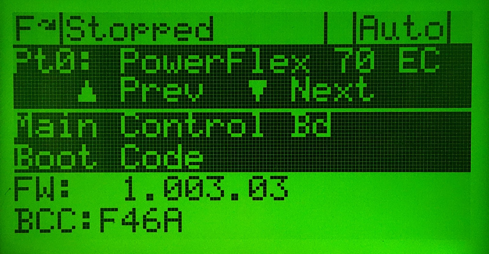 Low Hours Allen-Bradley 20AD2P1A0AYNNNC0 PowerFlex 70 1 HP Ser. A 480V FRN:5.001