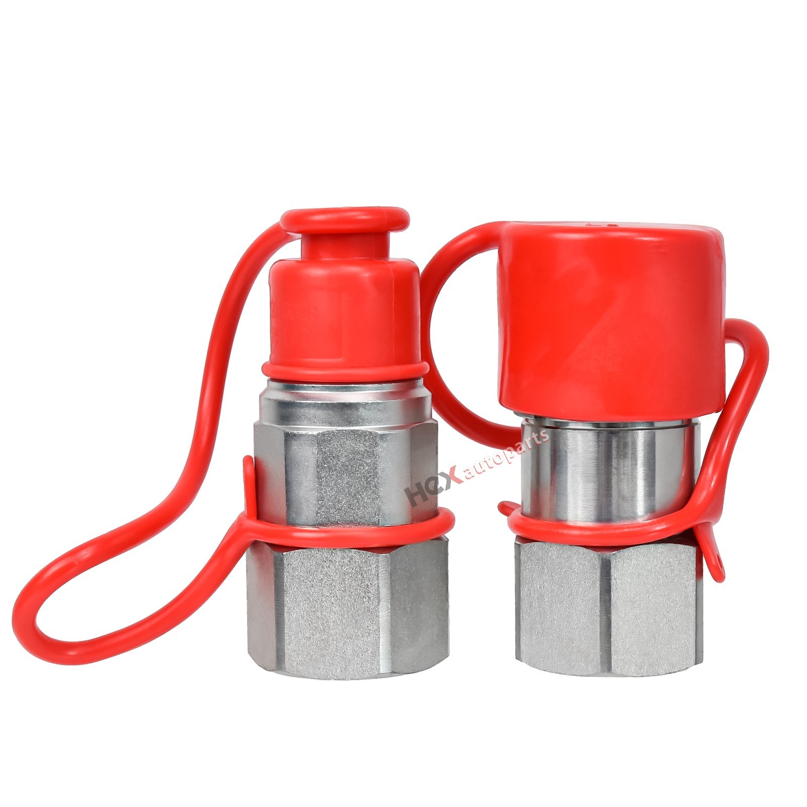 2 sets 3/4″ NPT Thread Flat Face Hydraulic Quick Couplers Set Bobcat Skid Steer