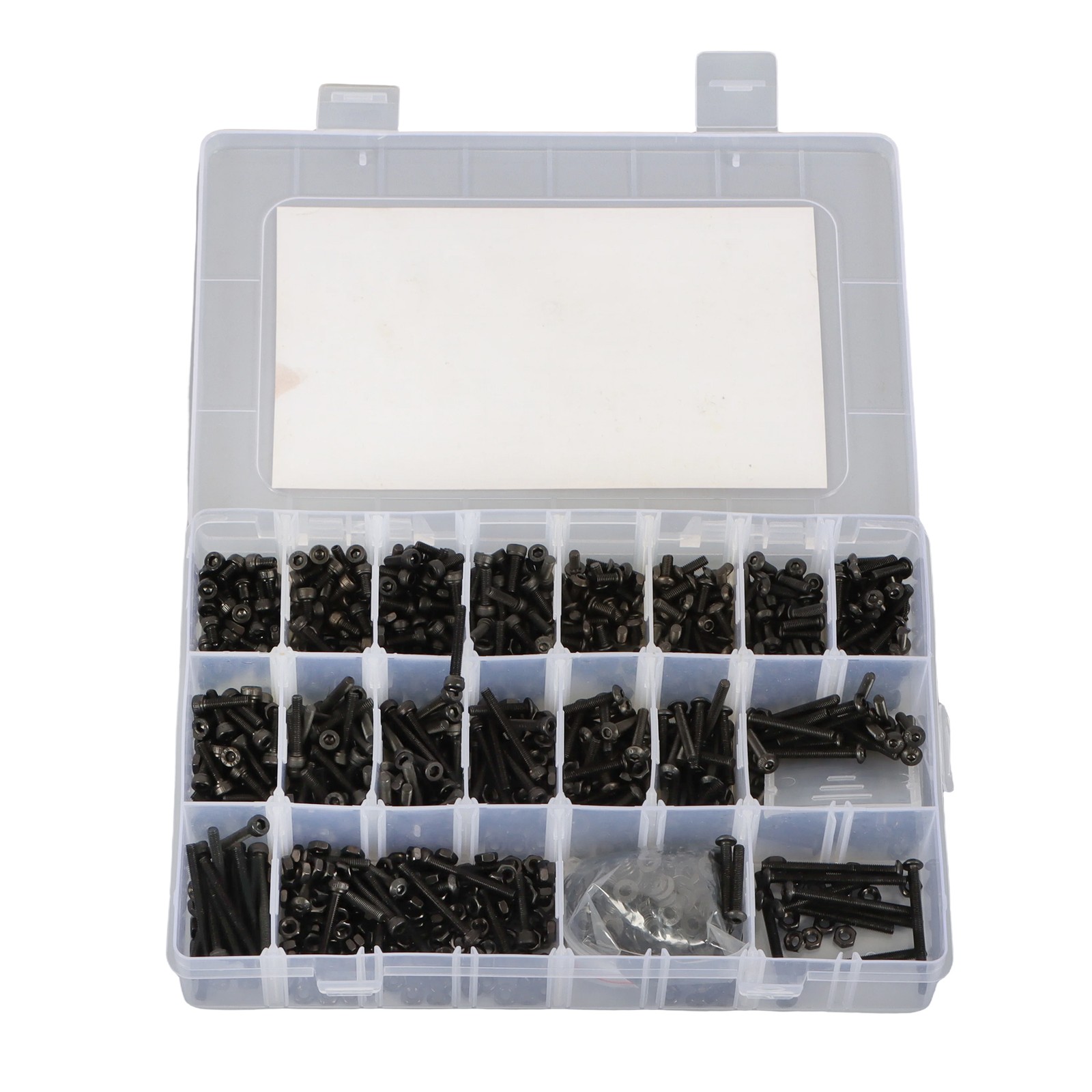 1590Pack M3 Hardware Assortment – Hex Button and Socket Head Bolts Nuts Washers