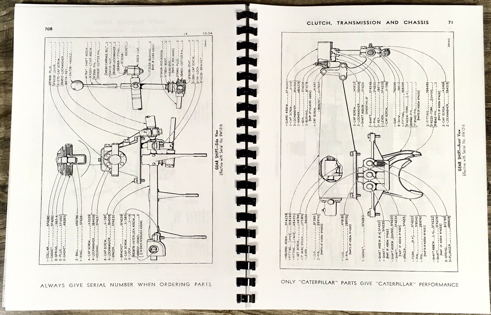 Parts Manual For Caterpillar DW21 Scraper Catalog Book 8W1061-8W1720 Inclusive