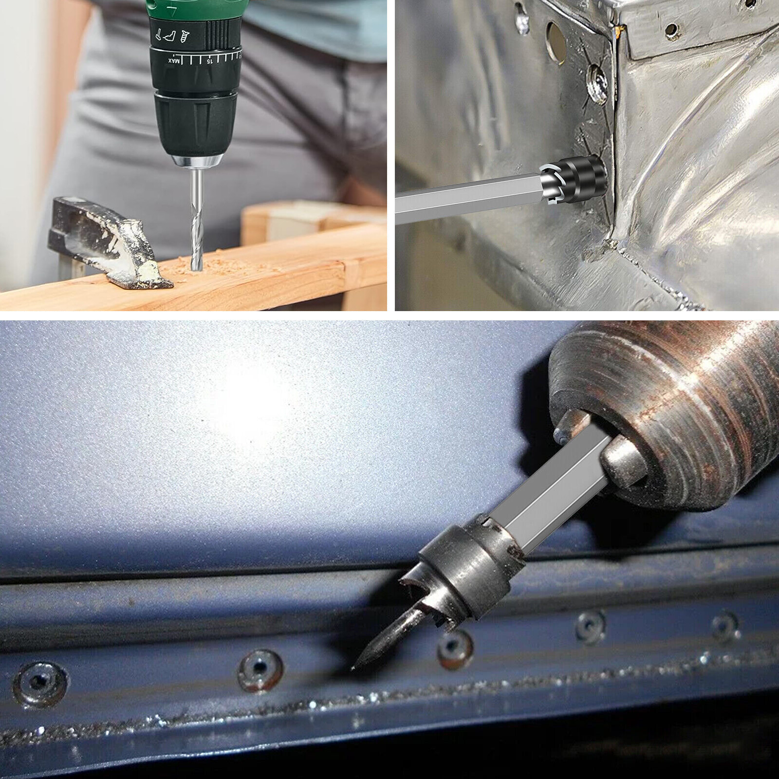10Pcs/Set 3/8″ Double Sided Rotary Spot Weld Cutter Remover Drill Bits Cut Welds