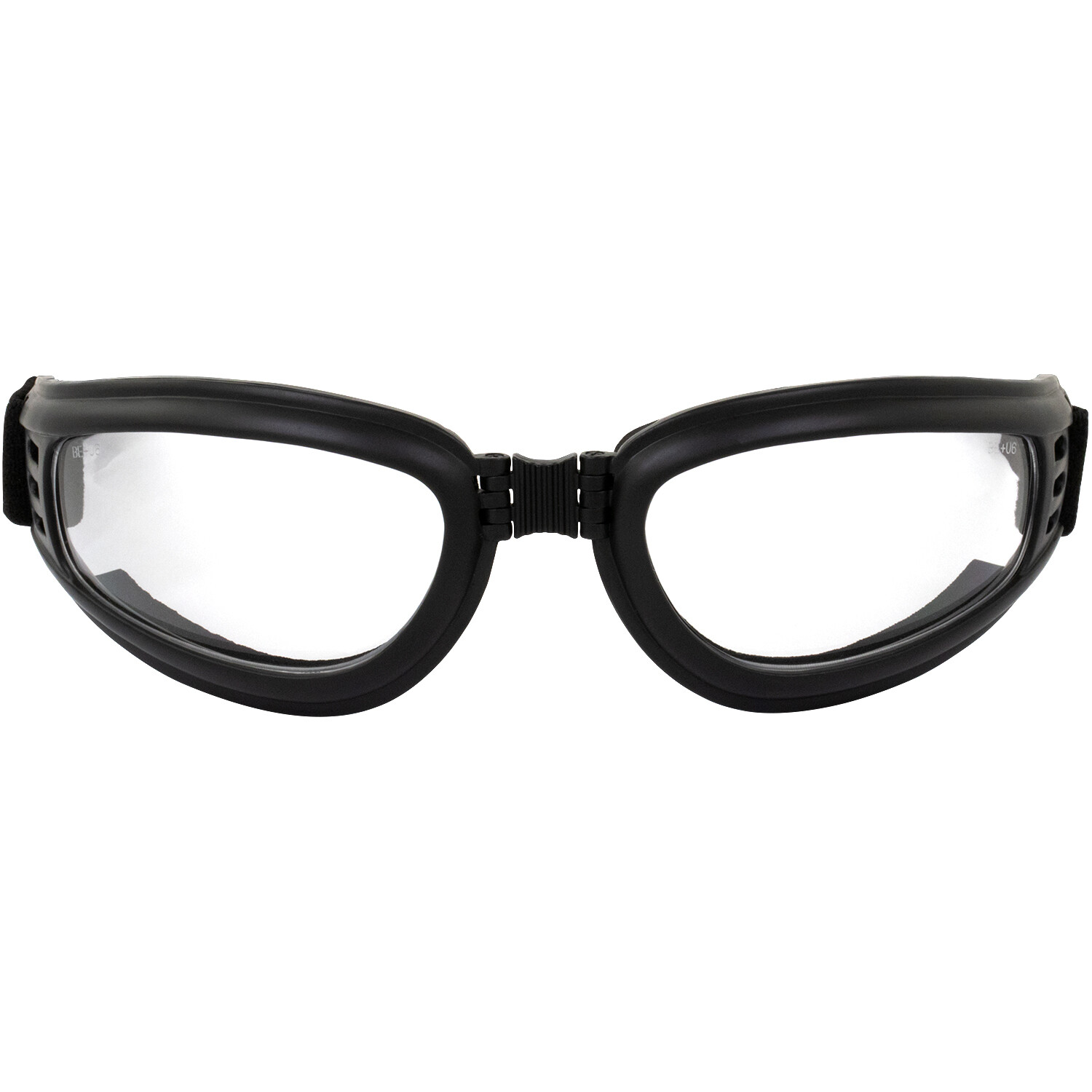 3 Birdz Cardinal Black Padded Motorcycle Goggles Clear, Smoke & Yellow Lenses