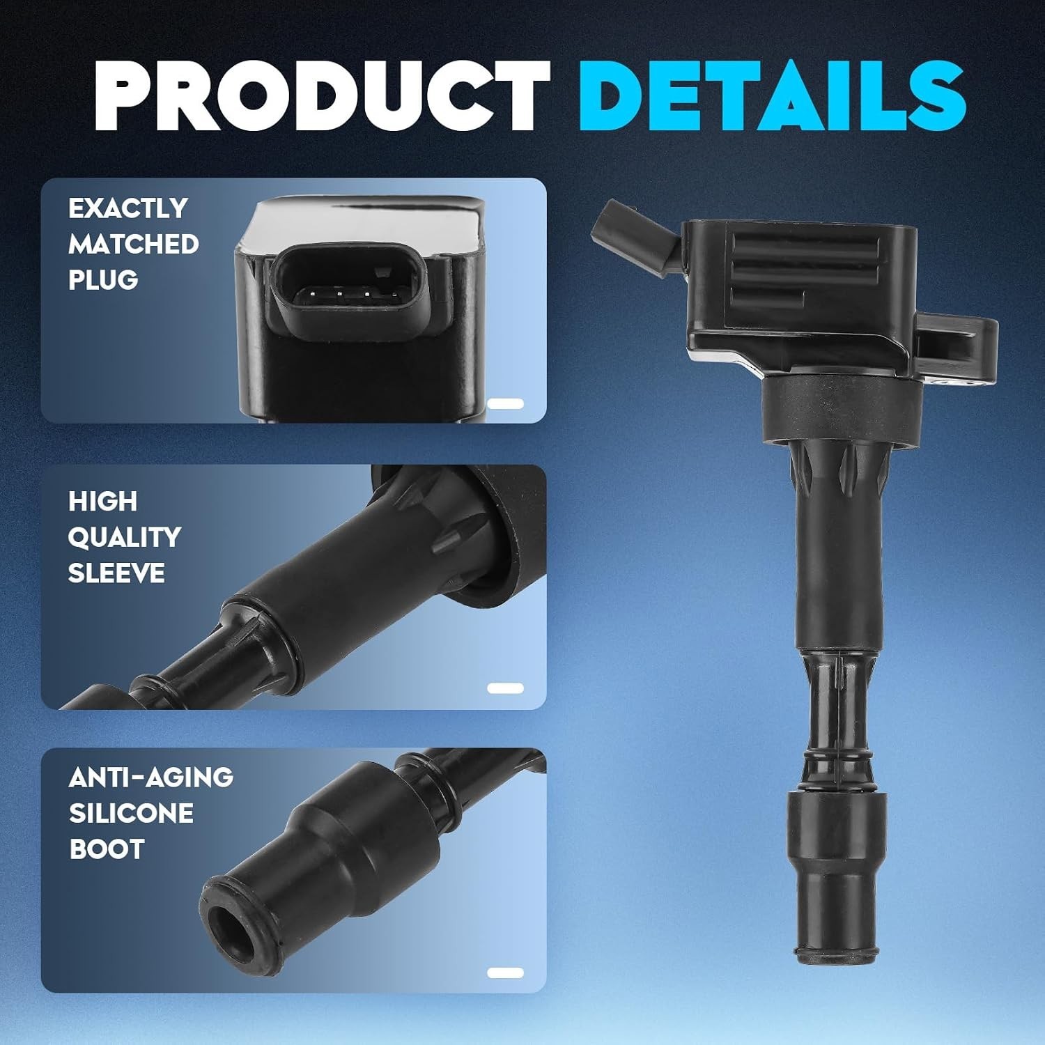 Ignition Coils Pack & Iridium Spark Plugs UF816 for Hyundai Elantra 2015 2L, …