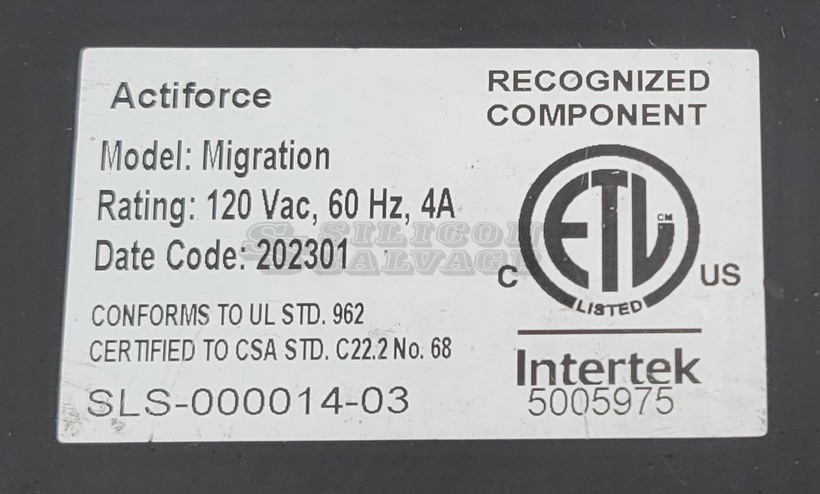 Actiforce Steelcase Migration SE Base ControlForce 2 Pro SLS-000298-01