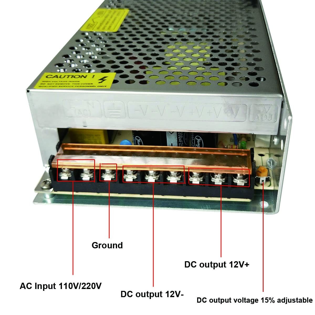 AC 110V/220V to DC 12V 20A 240W Universal Regulated Switching Power Supply Ad…