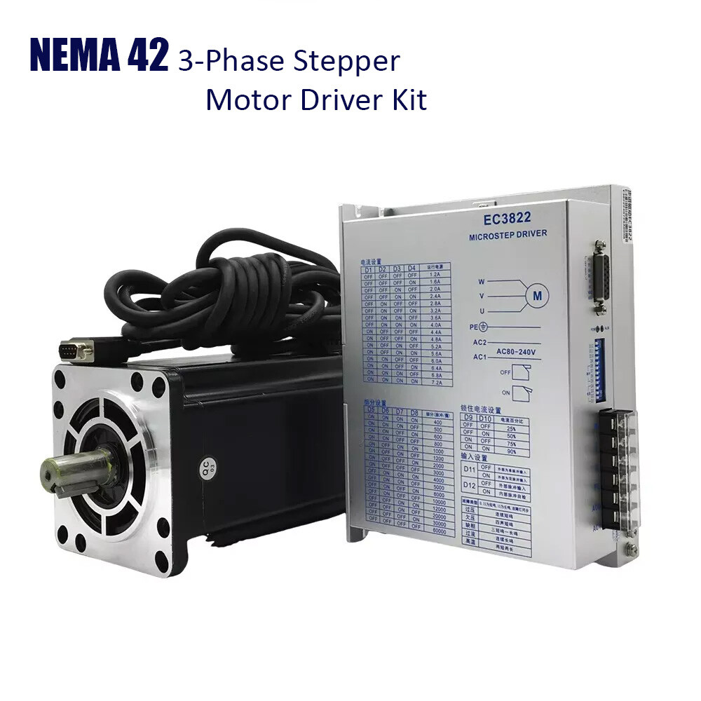 3Phase Nema42 110BYG Open-loop Stepper Motor 12-20Nm Drive Kit For CNC Engraver